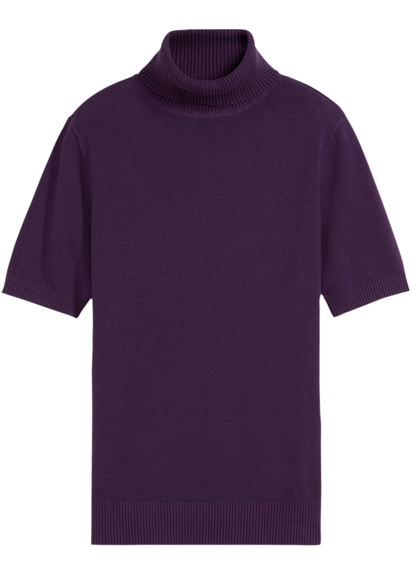 bonprix Kurzarmpullover »Rollkragenpullover, Kurzarm« im Feinstrick-Baumwoll-Mix, mit hohem Rollkragen