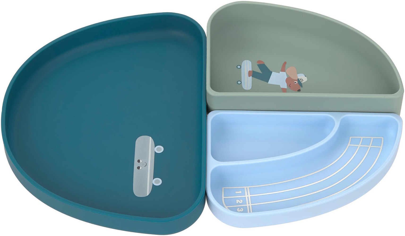 LÄSSIG Kindergeschirr-Set »Tiny Team Dog, Silikon«