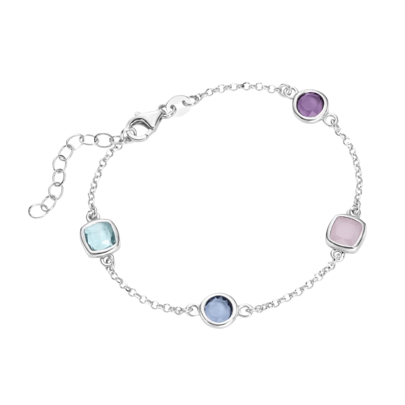 Armband »Armband bunte Steine, Silber 925«