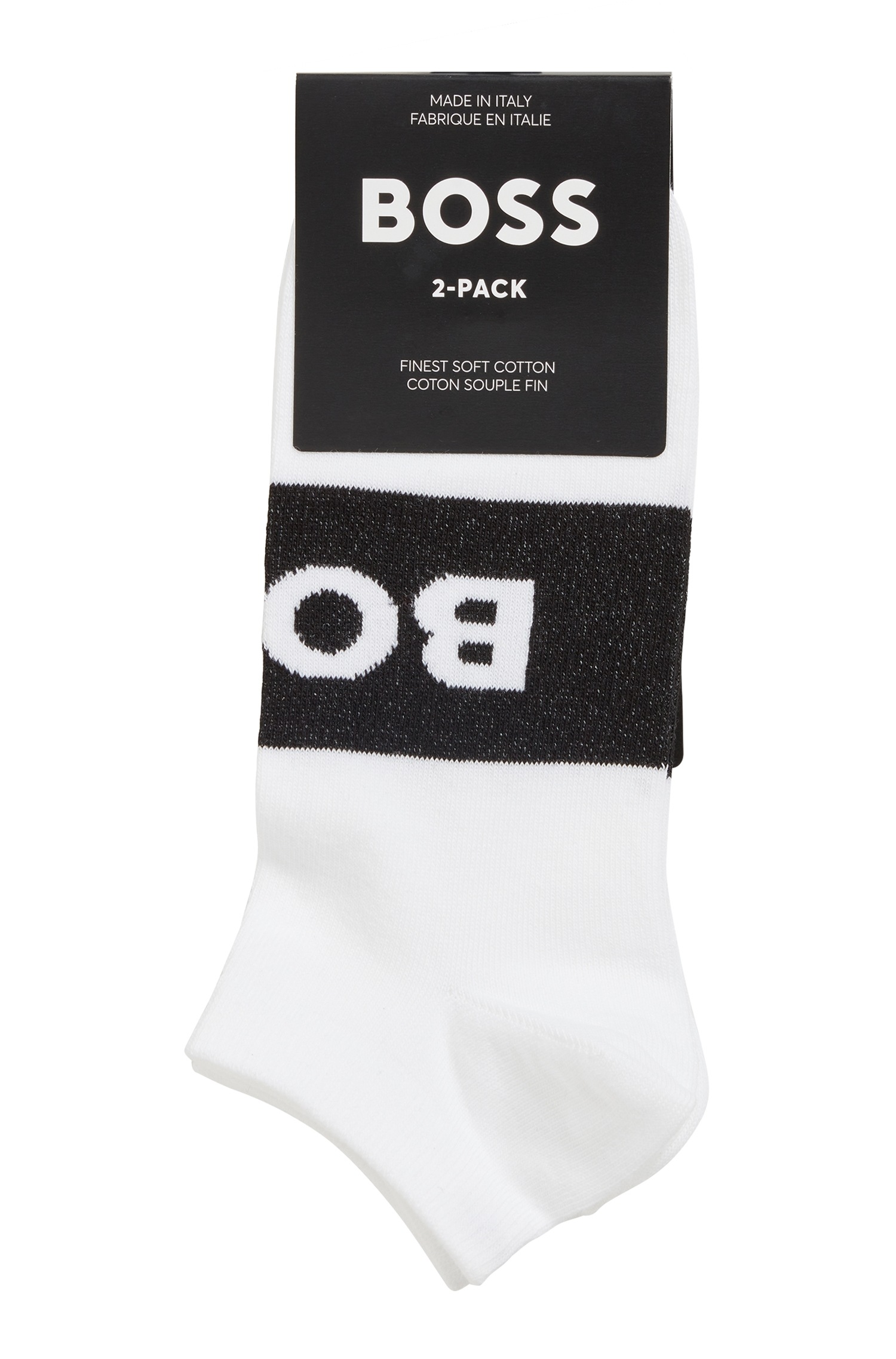 BOSS Businesssocken »2P AS Logo CC«, (Packung, 2 Paar, 2er Pack), mit großem, eingestricktem BOSS Logo-Schriftzug