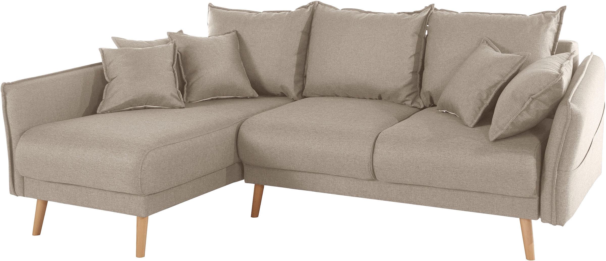 Home affaire Ecksofa »Granbo L-Form« incl. Bettfunktion und Bettkasten, Federkern-Polsterung, Seitentasche