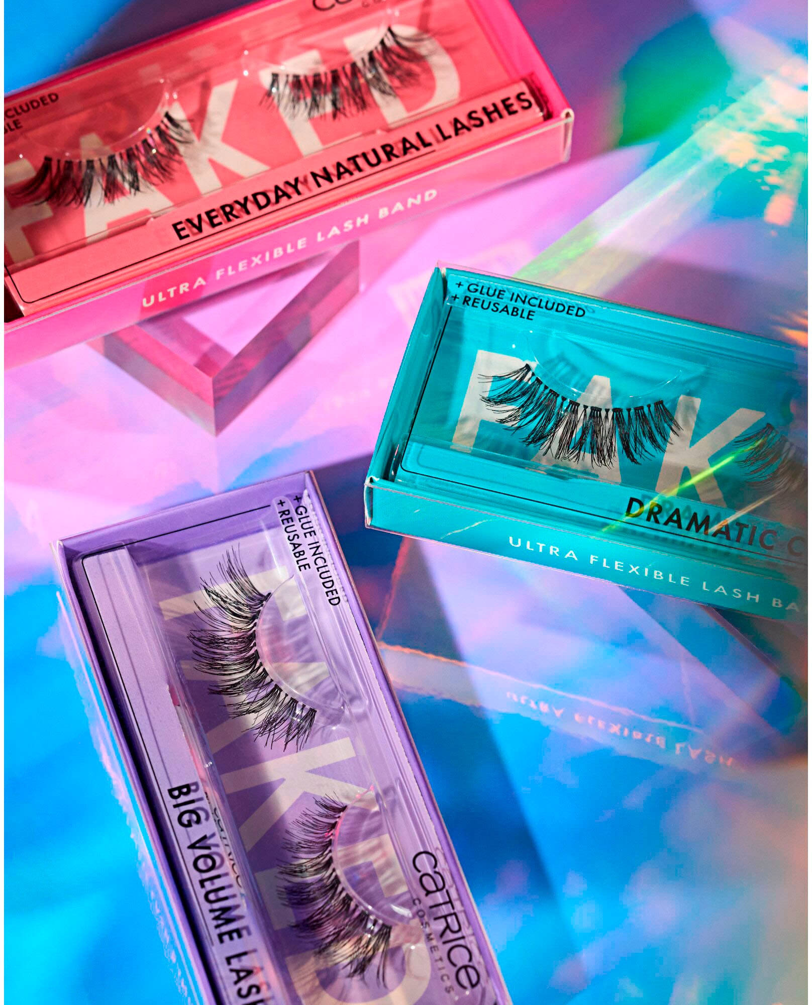 Catrice Bandwimpern »Faked Everyday Natural Lashes«, (Set, 3 tlg.), mit wiederverwendbarer Packung