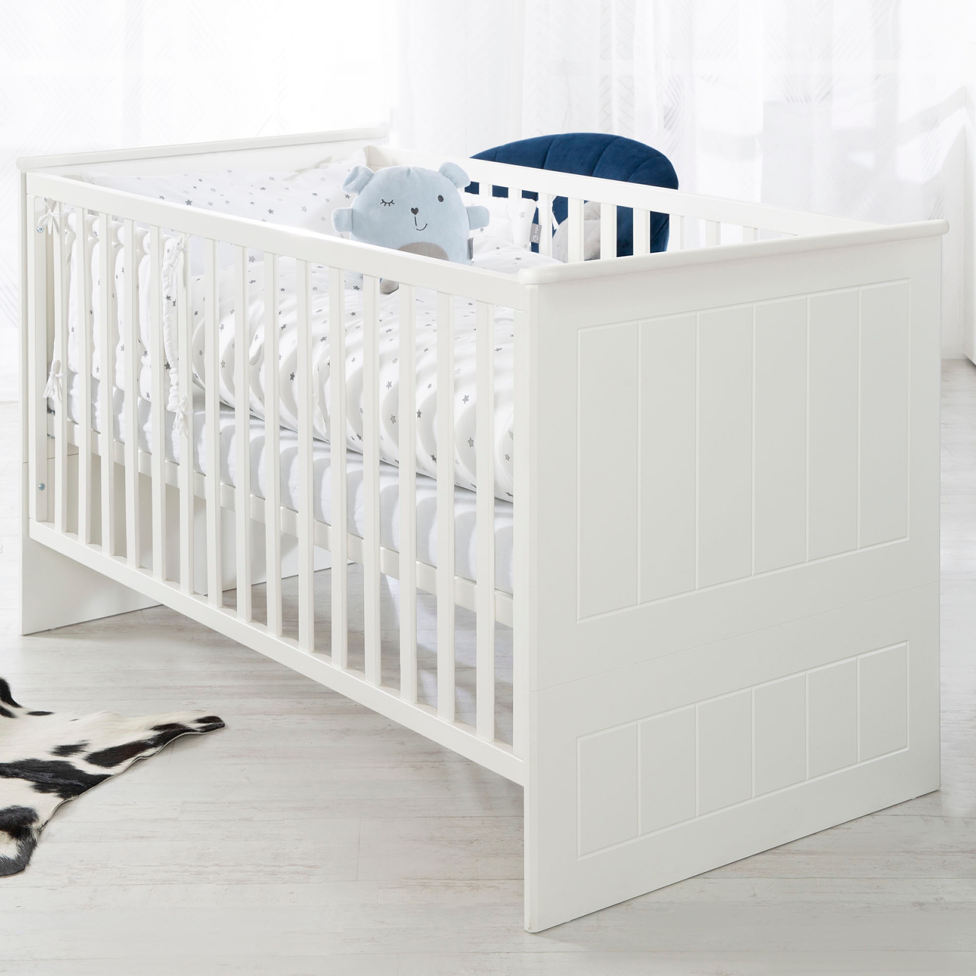 roba® Babymöbel-Set »Sylt«, (Spar-Set, 2 St., Kinderbett, Wickelkommode), mit Kinderbett & Wickelkommode; Made in Europe