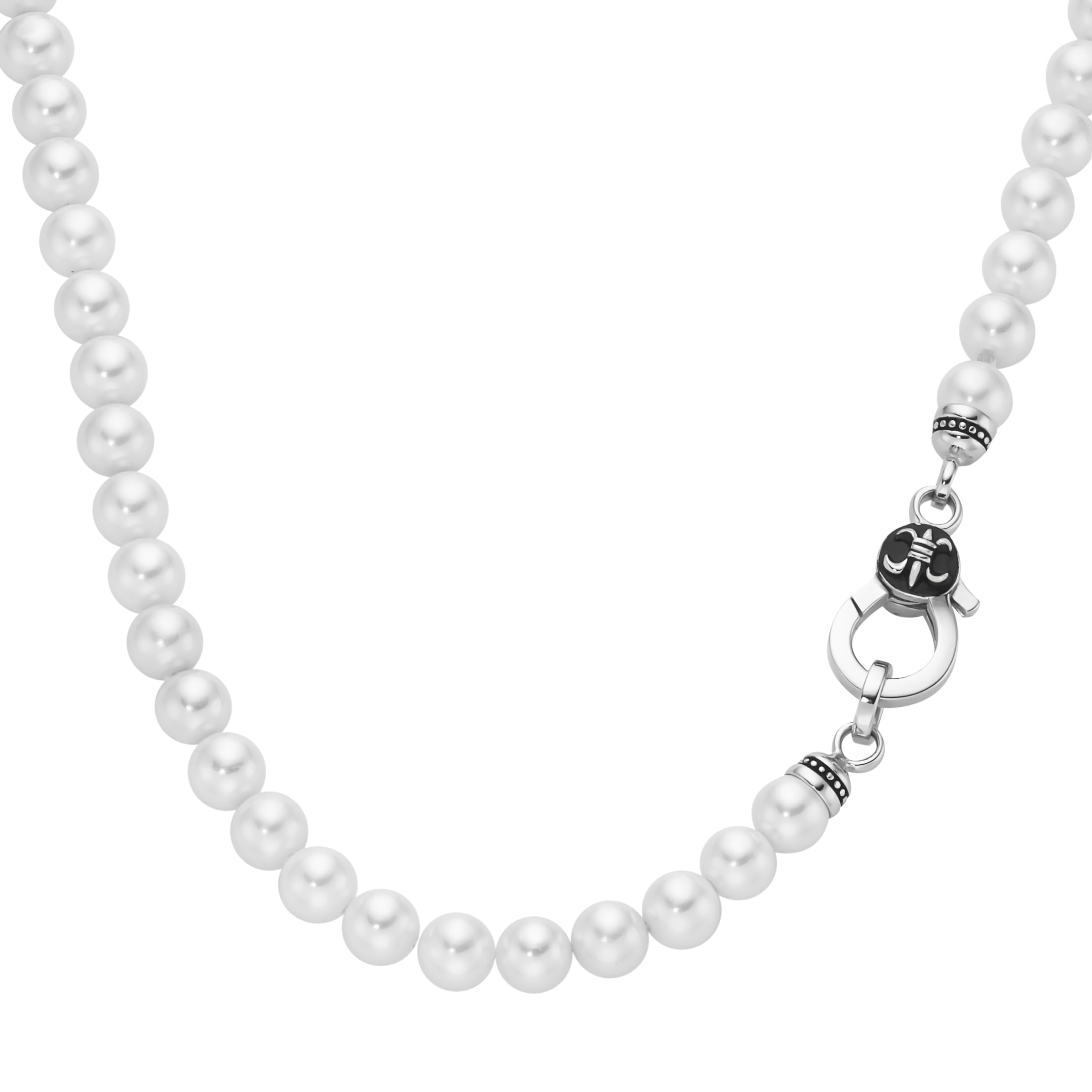 GIORGIO MARTELLO MILANO Perlenkette »Kette mit weißen Muschelkern-Perlen, Silber  925« bei OTTO