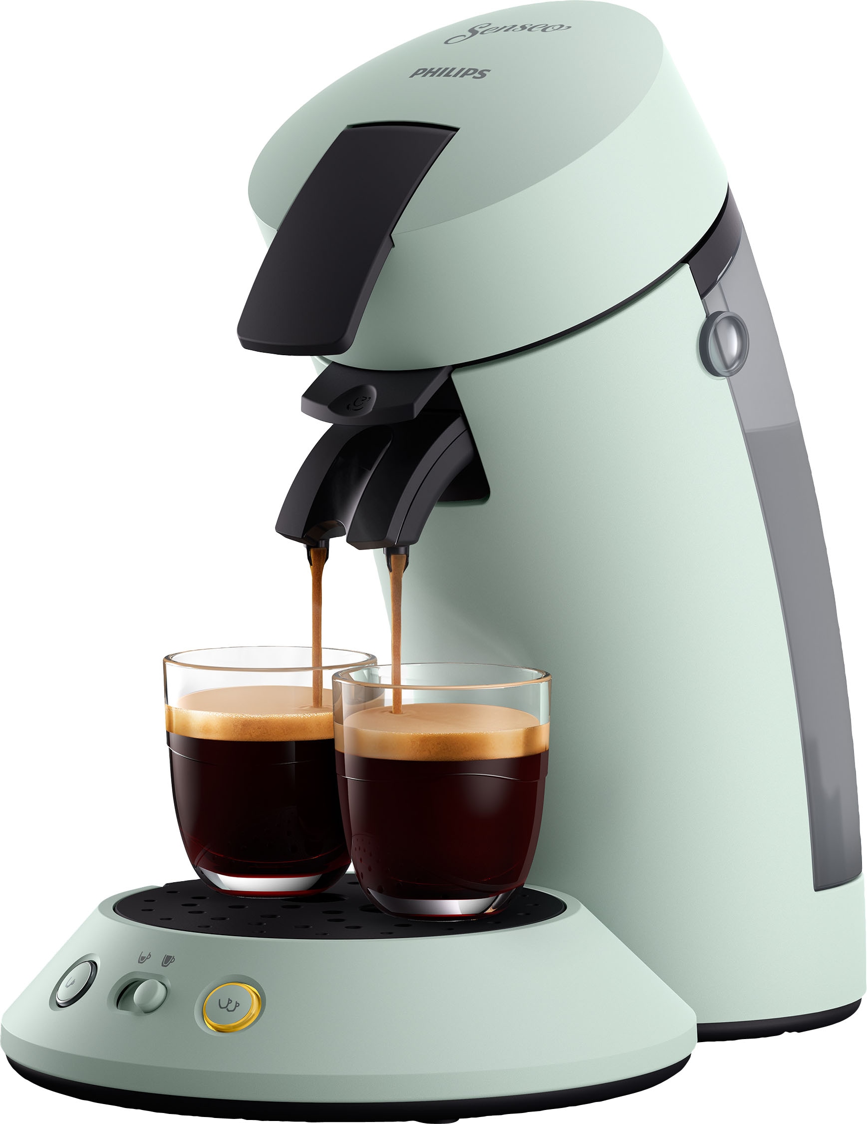 OTTO »Original Kaffeepadmaschine recyceltem Shop Philips €5,-UVP) Plus, +2 Senseo Online jetzt CSA210/20, (Wert Crema aus 28% Gratis-Zugabe Kaffeespezialitäten, inkl. im Plastik«, Plus