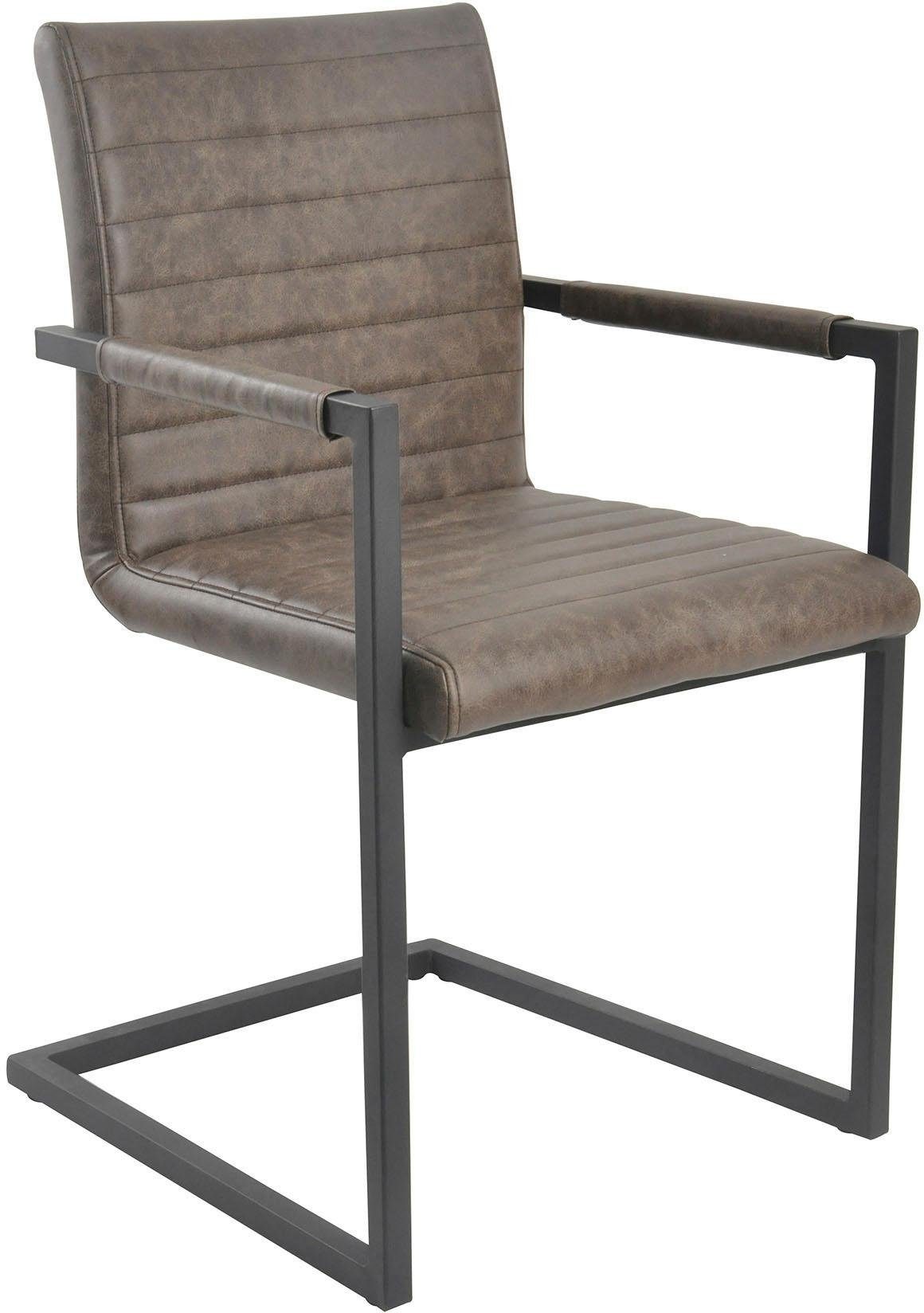 SalesFever Freischwinger, (Set), 2 St., mit Quersteppung auf Rücken- und  Sitzbereich, Armlehnstuhl OTTO Online Shop