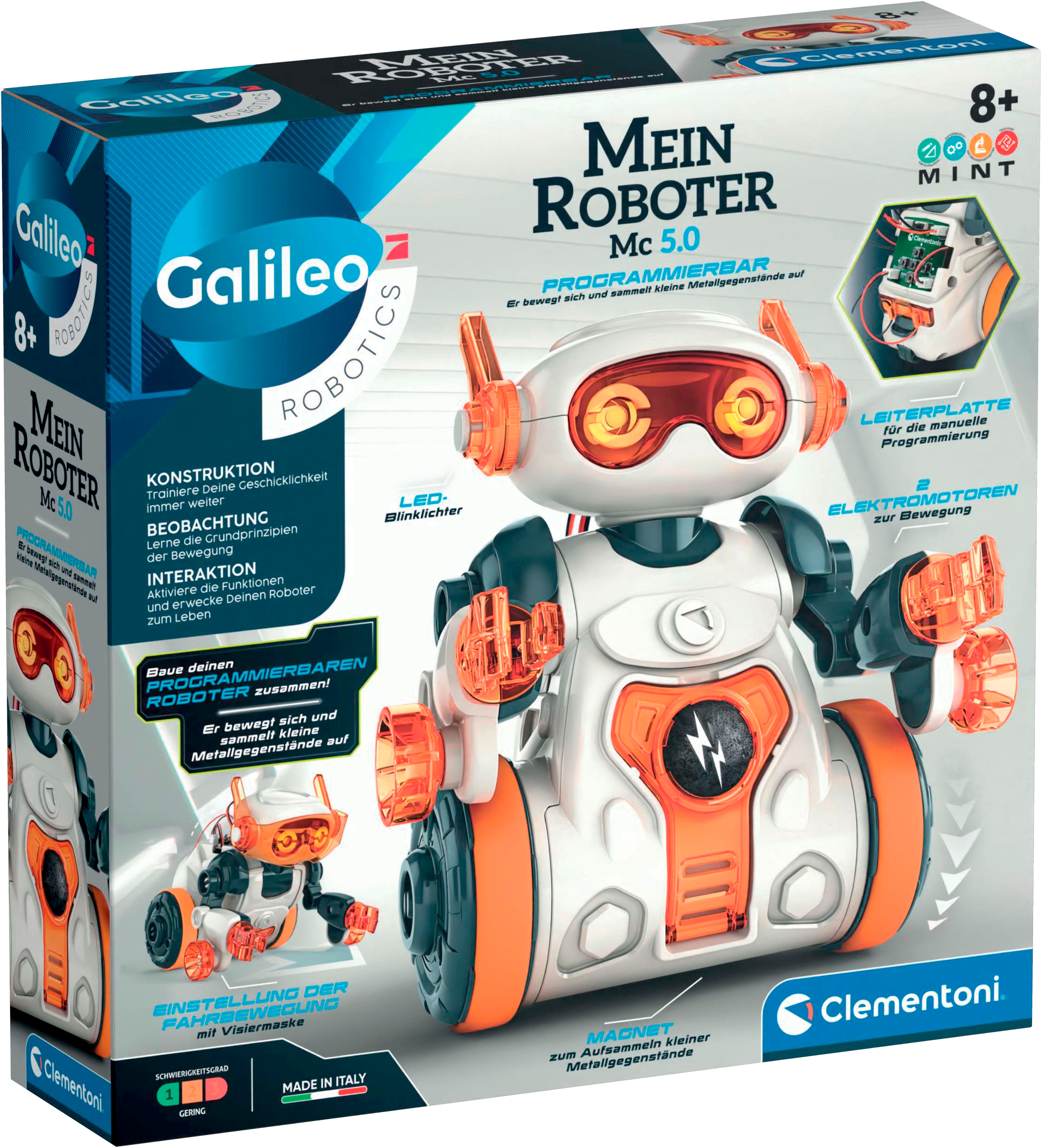 Clementoni Experimentierkasten "Galileo, Mein Roboter MC5.0" Made in Europe