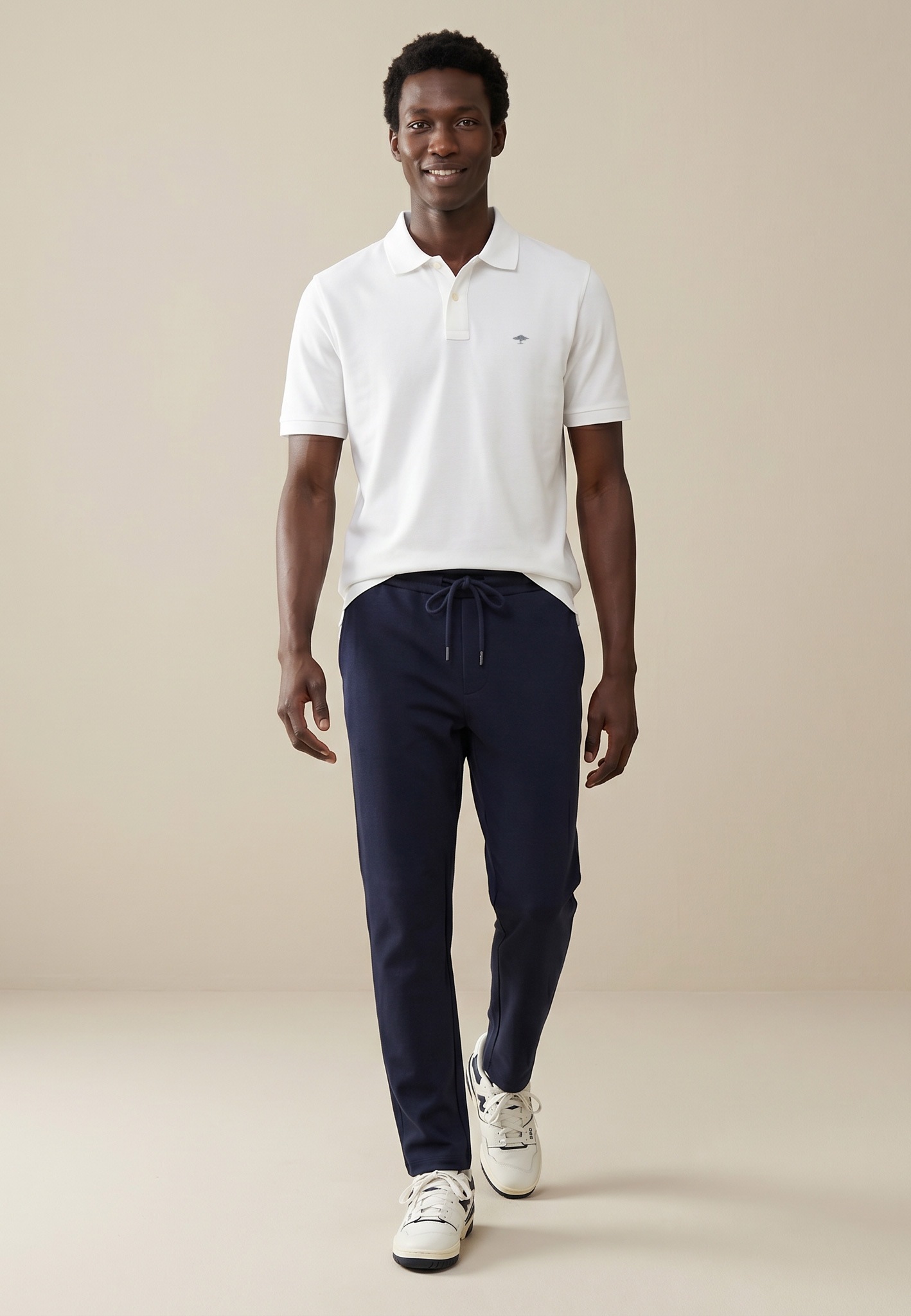 FYNCH-HATTON Poloshirt normale Passform, mit 2-Knopf-Polokragen, aus Baumwolle