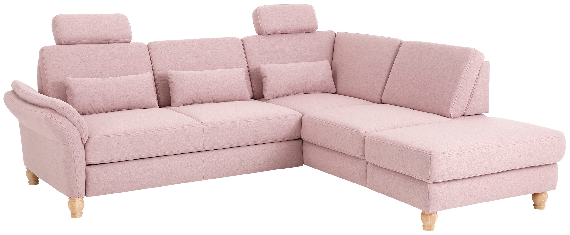 Home affaire Ecksofa »Palace L-Form«, incl. Sitztiefenverstellung, wahlweise mit Bettfunktion und Stauraum
