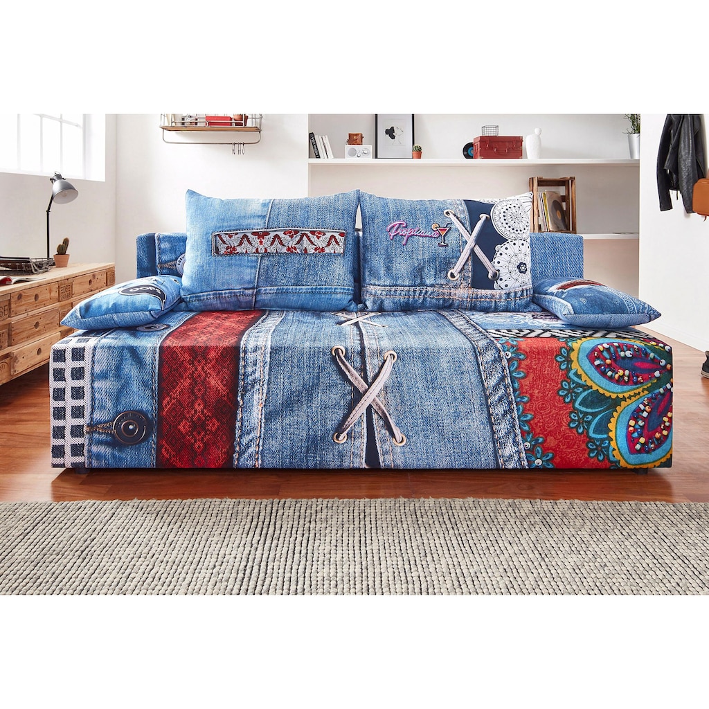 exxpo - sofa fashion Schlafsofa, inklusive Bettfunktion und Bettkasten, wahlweise mit Liftbettfunktion und Federkern