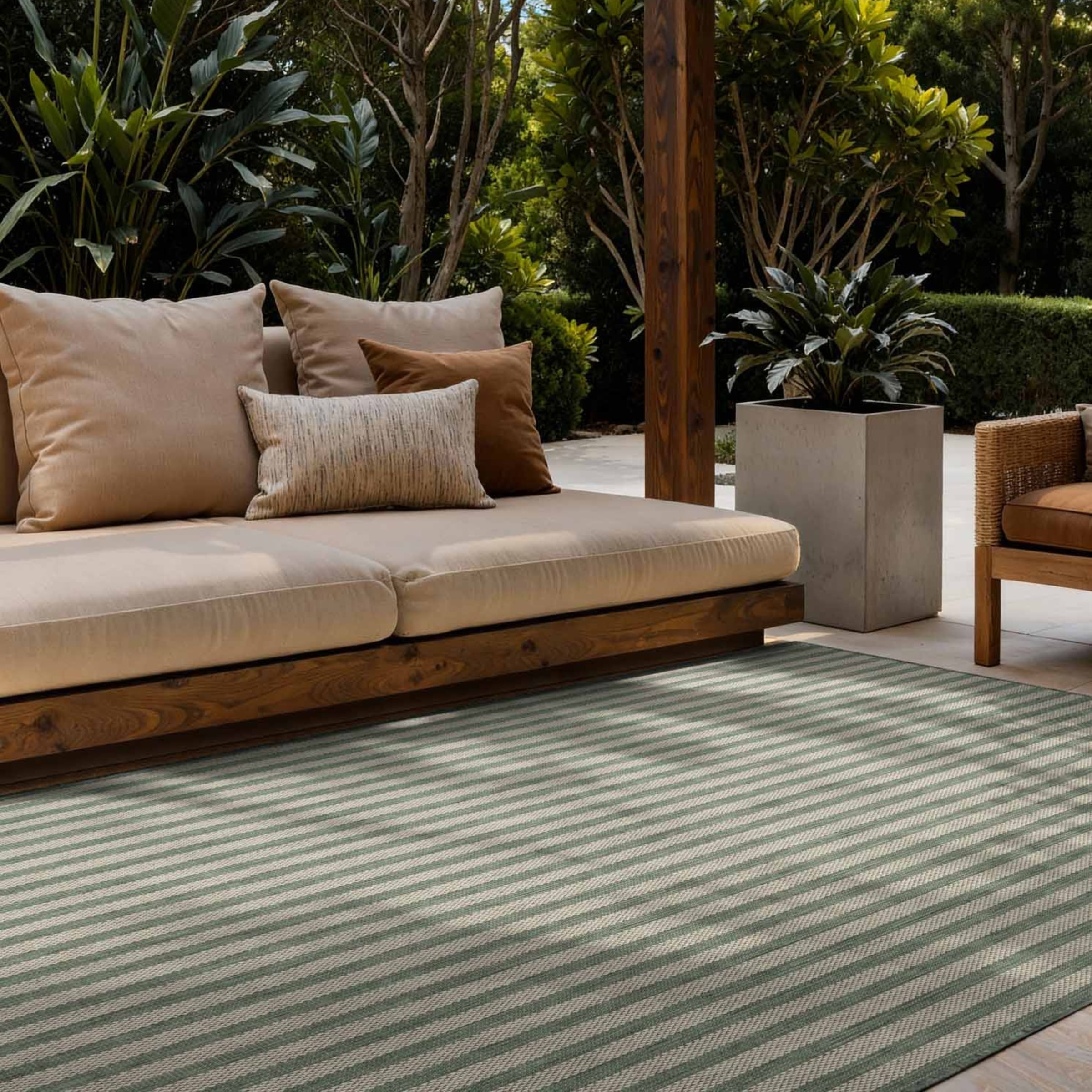 Ted Baker Teppich »Linley , Wendeteppich« rechteckig 8 mm Höhe Designteppich, Wetterfest, Pflegeleicht, Modern, Wohnzimmer, Terrasse