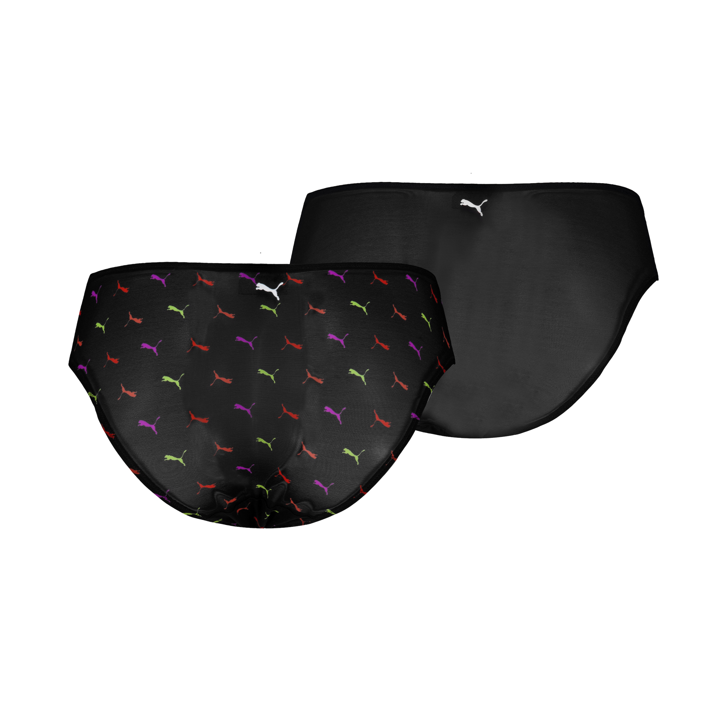 PUMA Slip »PUMA WOMEN PRINTED MESH BRIEFS« 2er Pack,  mit buntem allover Print, mit Mesh-Details