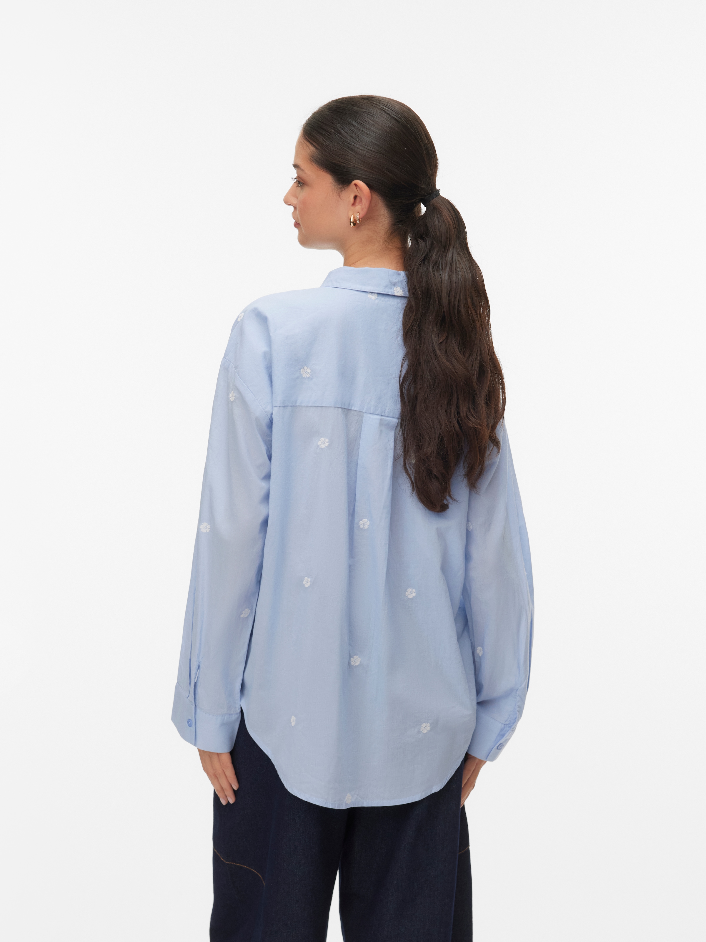 Vero Moda Langarmbluse »VMODONA LS SHIRT WVN NOOS« Baumwolle, regular fit