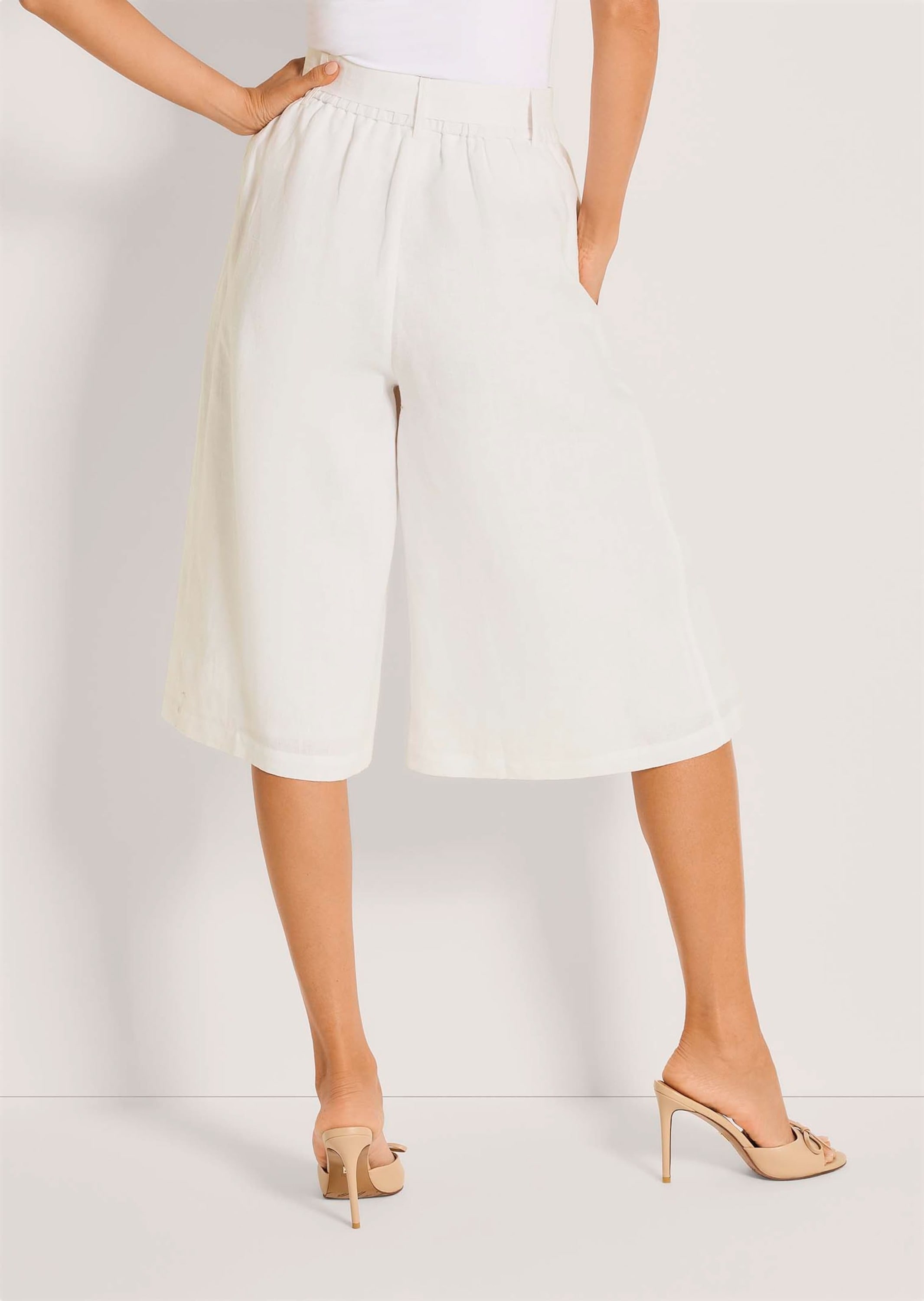 MADELEINE Bermudas »Bermuda Elegante Businesshose mit Bügelfalten«  Bermuda im Hosenrock-Style mit Bindegürtel