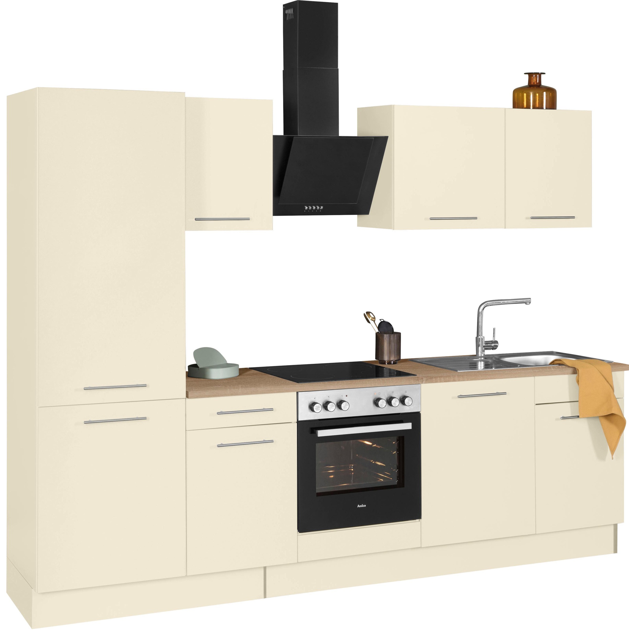 wiho Küchen Küchenzeile »Ela« Breite 280 cm, Soft-Close-Funktion, höhenverstellbare Füße