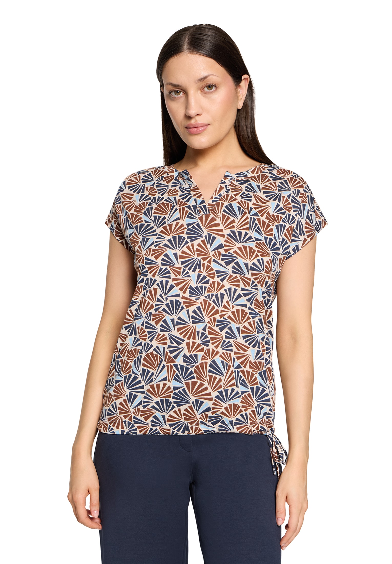 Betty&Co Rundhalsshirt »Casual-Shirt mit Tunnelzug«