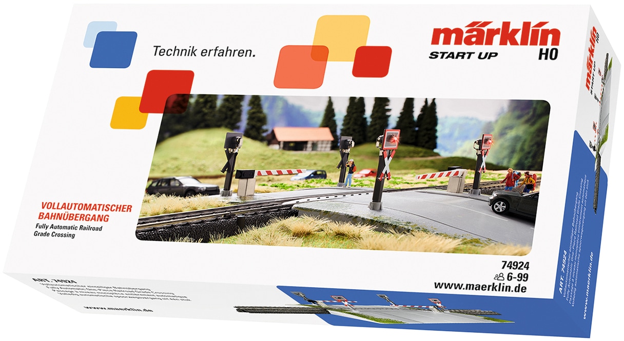 Märklin Modelleisenbahn-Übergang »Märklin Start up - Vollautomatischer einteiliger Bahnübergang - 74924«, Made in Europe