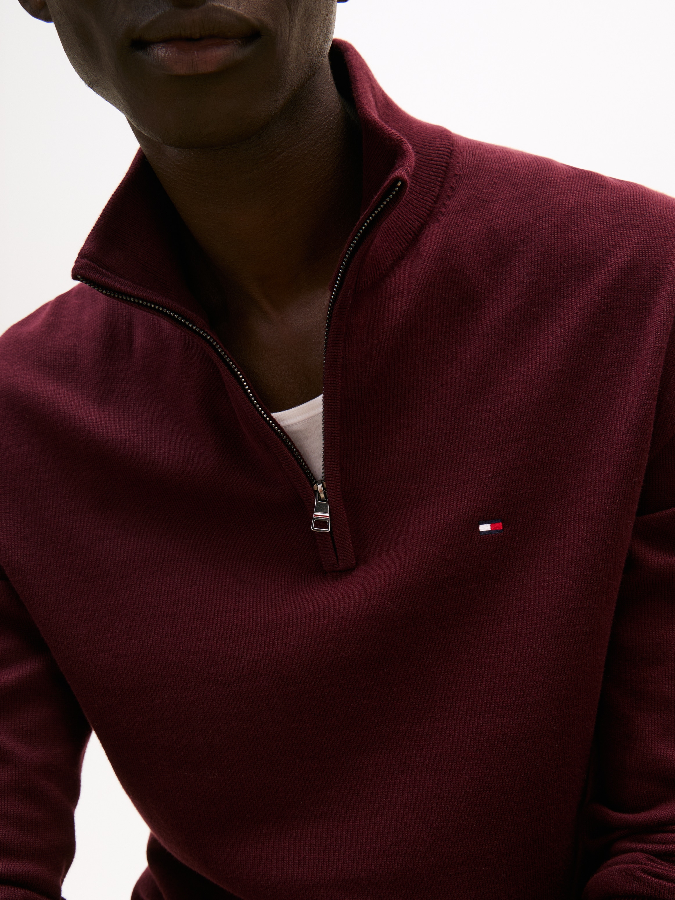 Tommy Hilfiger Troyer »ESSENTIAL COTTON ZIP MOCK«