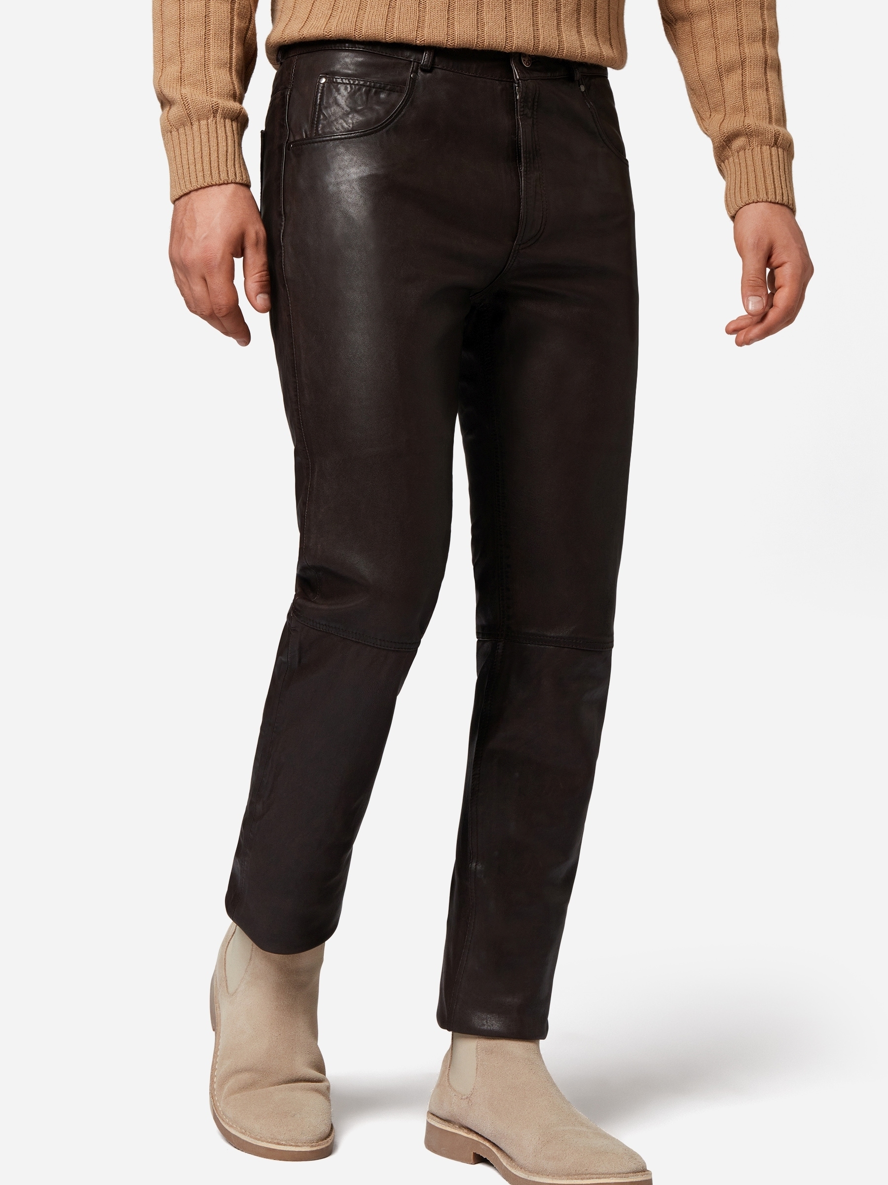 RICANO 5-Pocket-Hose »Lederhose Trant Pant«  Handgefertigt aus echtem Leder