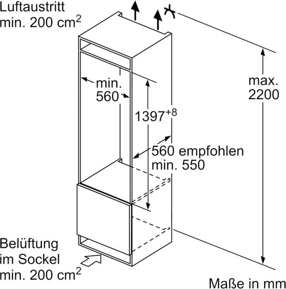 BOSCH Einbaukühlschrank 6 »KIL52ADE0«