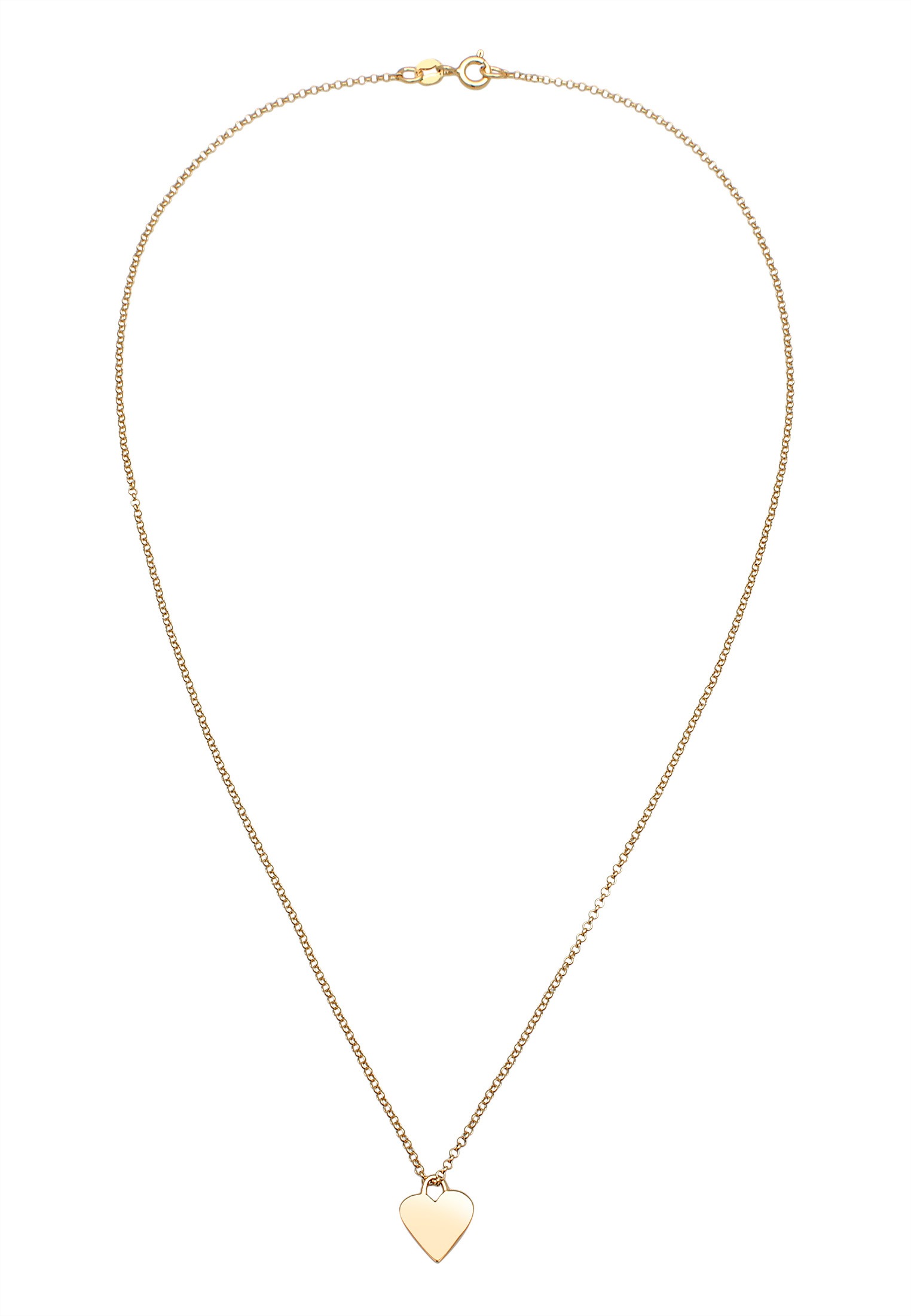 Elli Kette mit Anhänger »Halskette Herz Plättchen Anhänger Filigran 925 Silber«