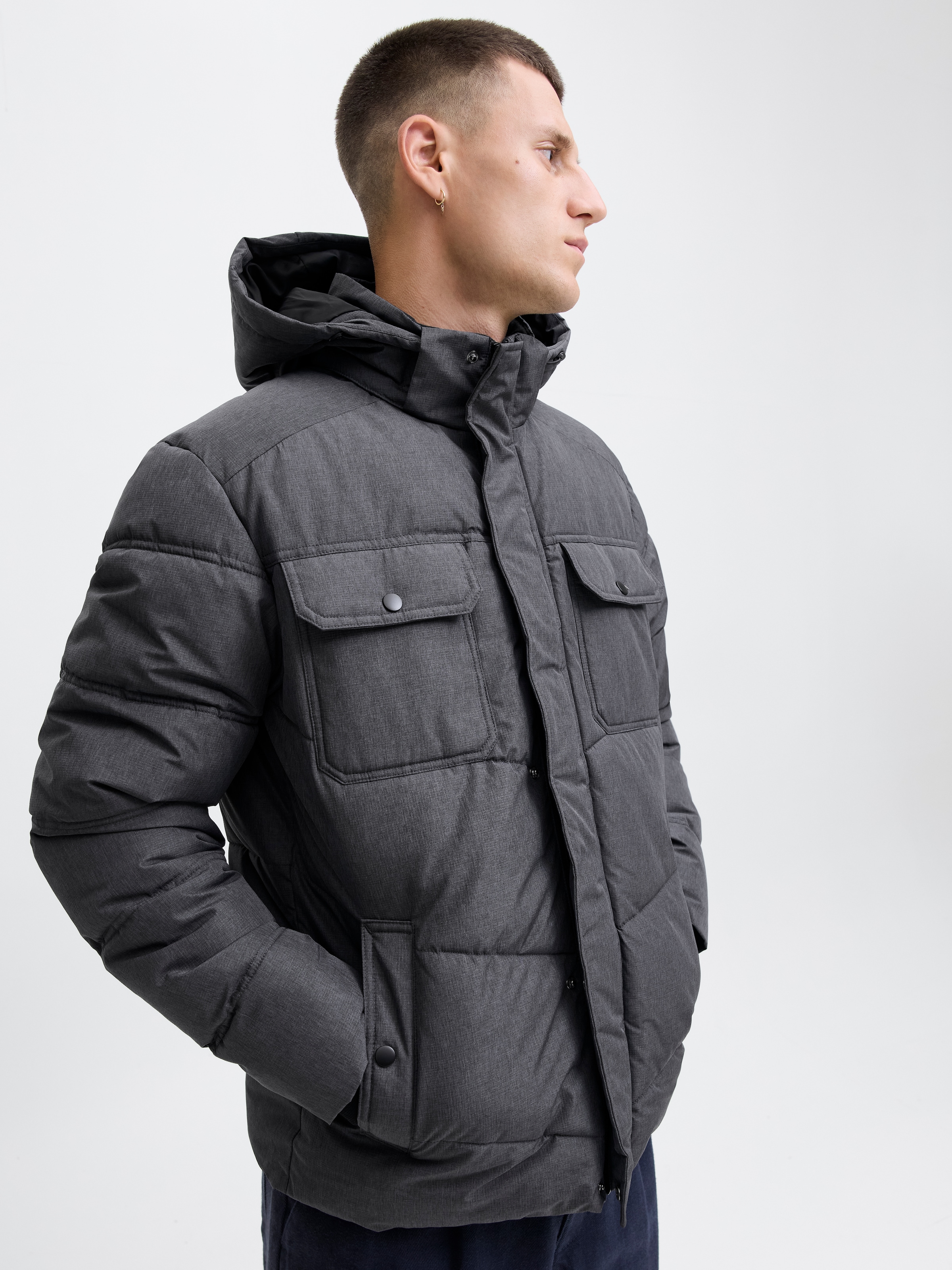 Jack & Jones Steppjacke »JJMORGAN PUFFER JACKET« mit Kapuze