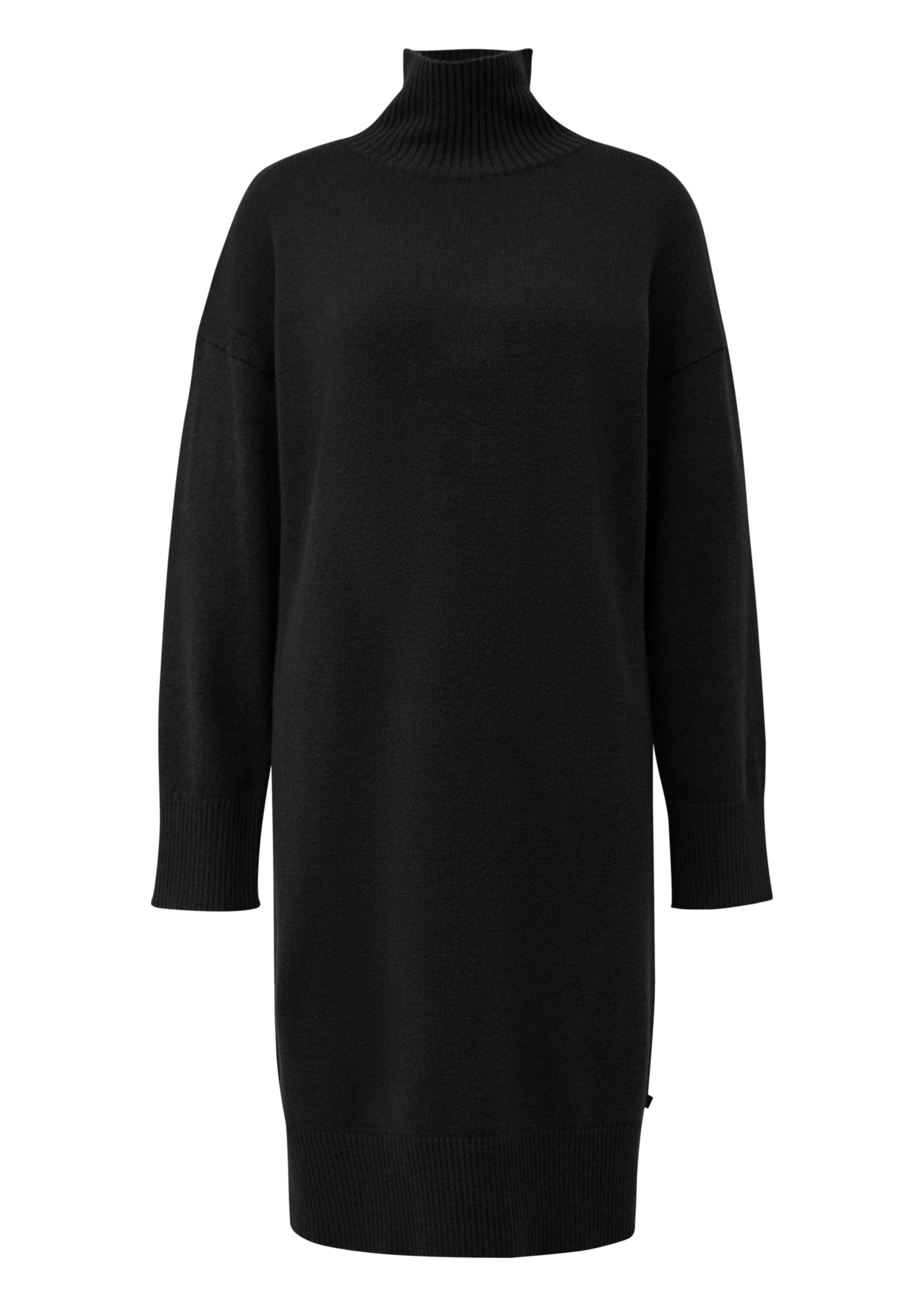 QS Strickkleid, mit geripptem Stehkragen