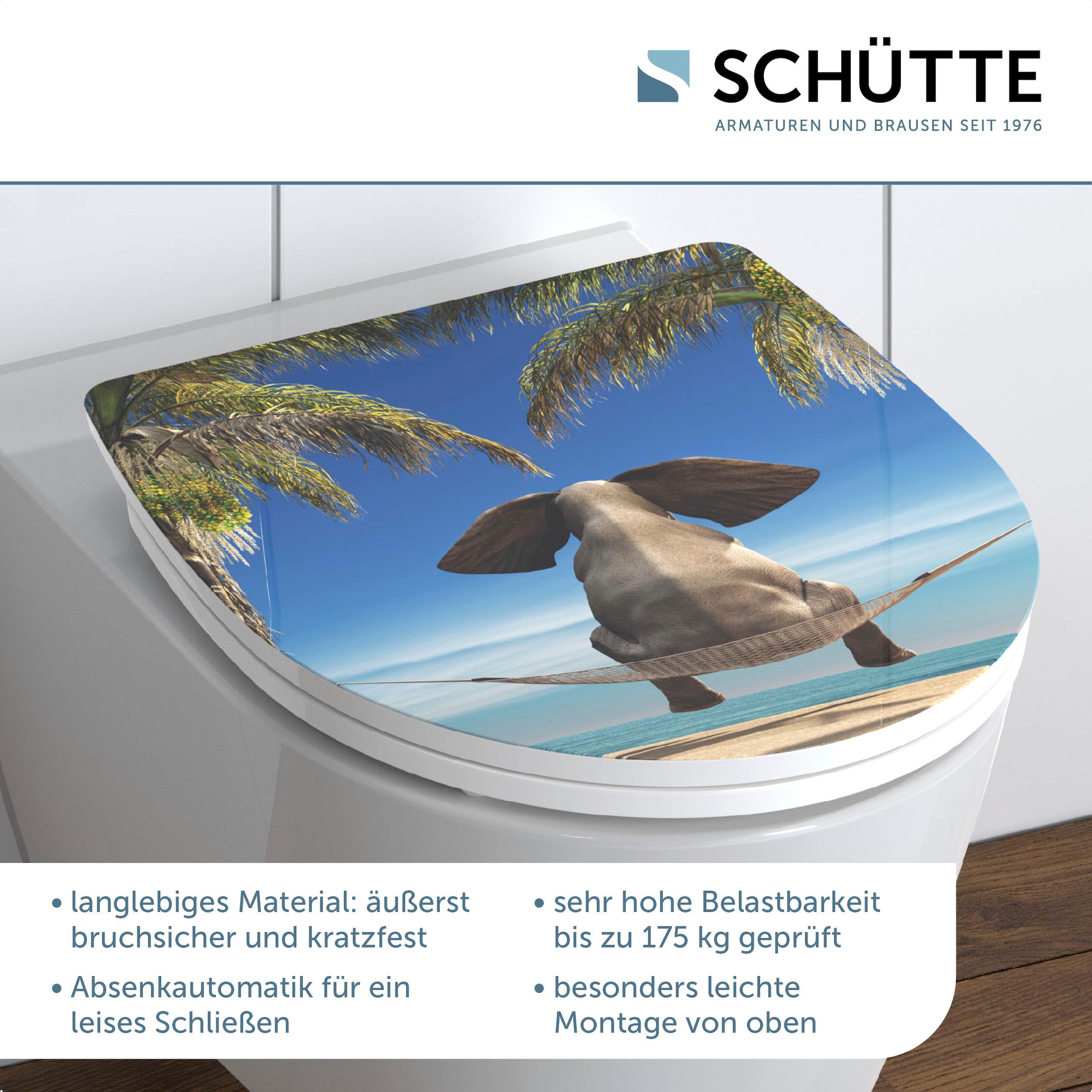 Schütte WC-Sitz »Happy Elephant«, Duroplast, mit Absenkautomatik und Schnellverschluss, High Gloss