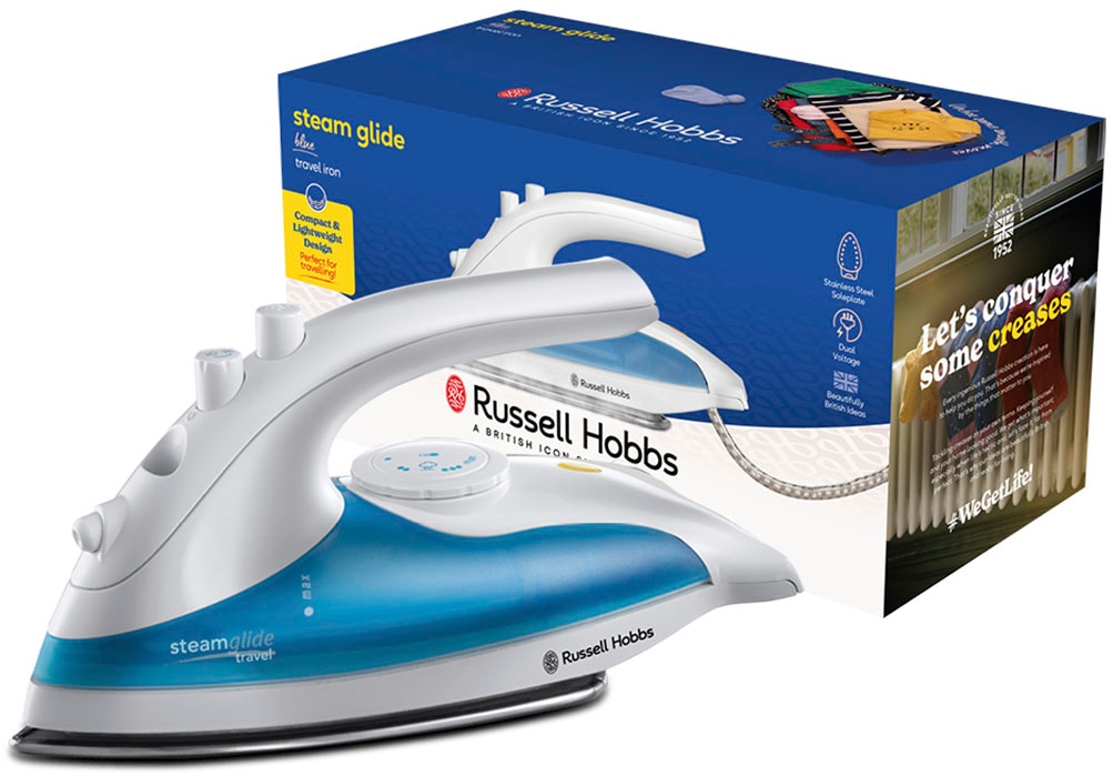 RUSSELL HOBBS Dampfbügeleisen »22470-56, Reisedampfbügeleisen« 830 W Keramik-Bügelsohle, 70g/min , 210g/ min Dampfstoß, Selbstreinigung