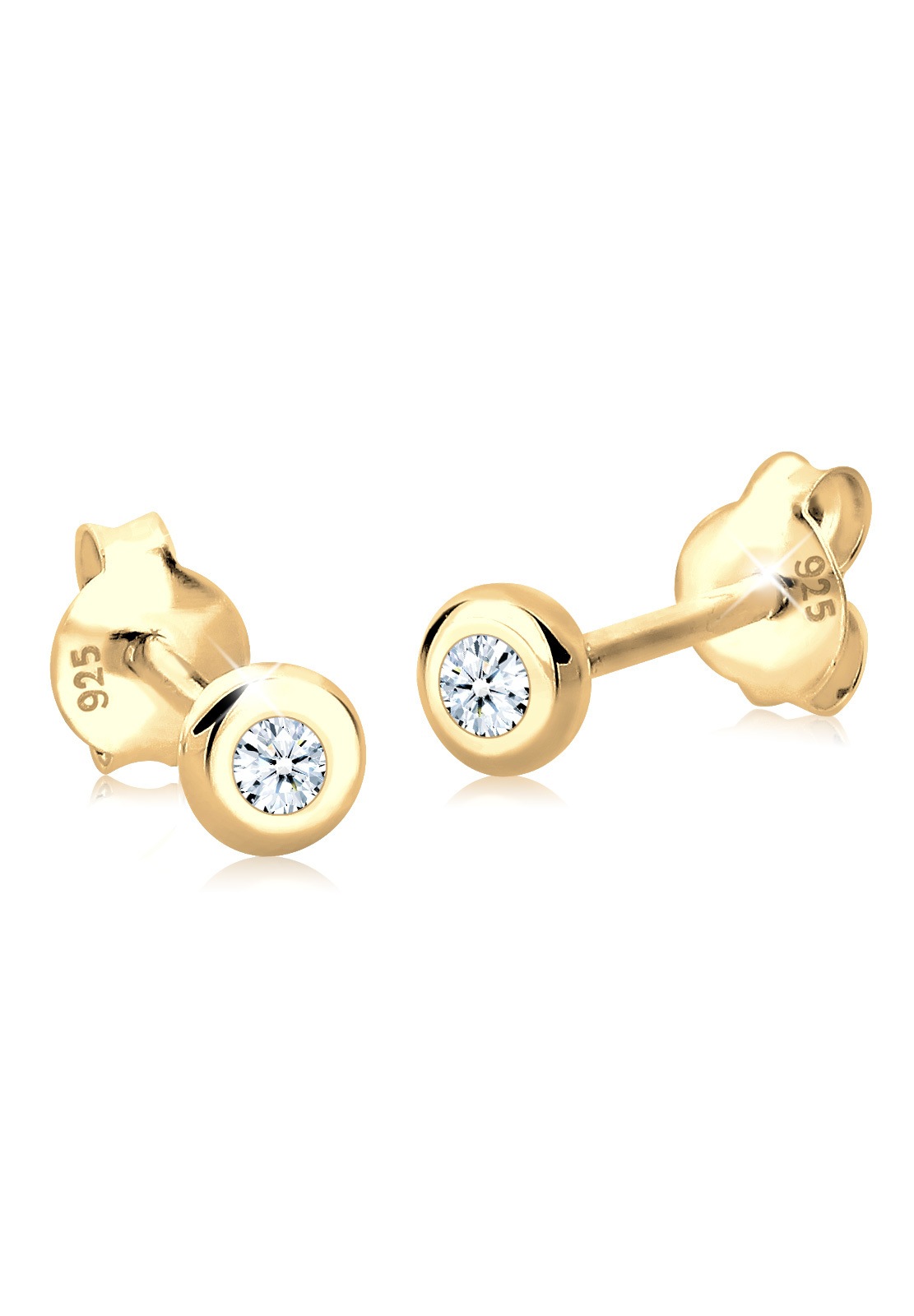 Elli DIAMONDS Paar Ohrstecker »Ohrringe Ohrstecker Diamant Diamant Weiß Brillantschliff (0.06 ct) 925 Sterling Silber«
