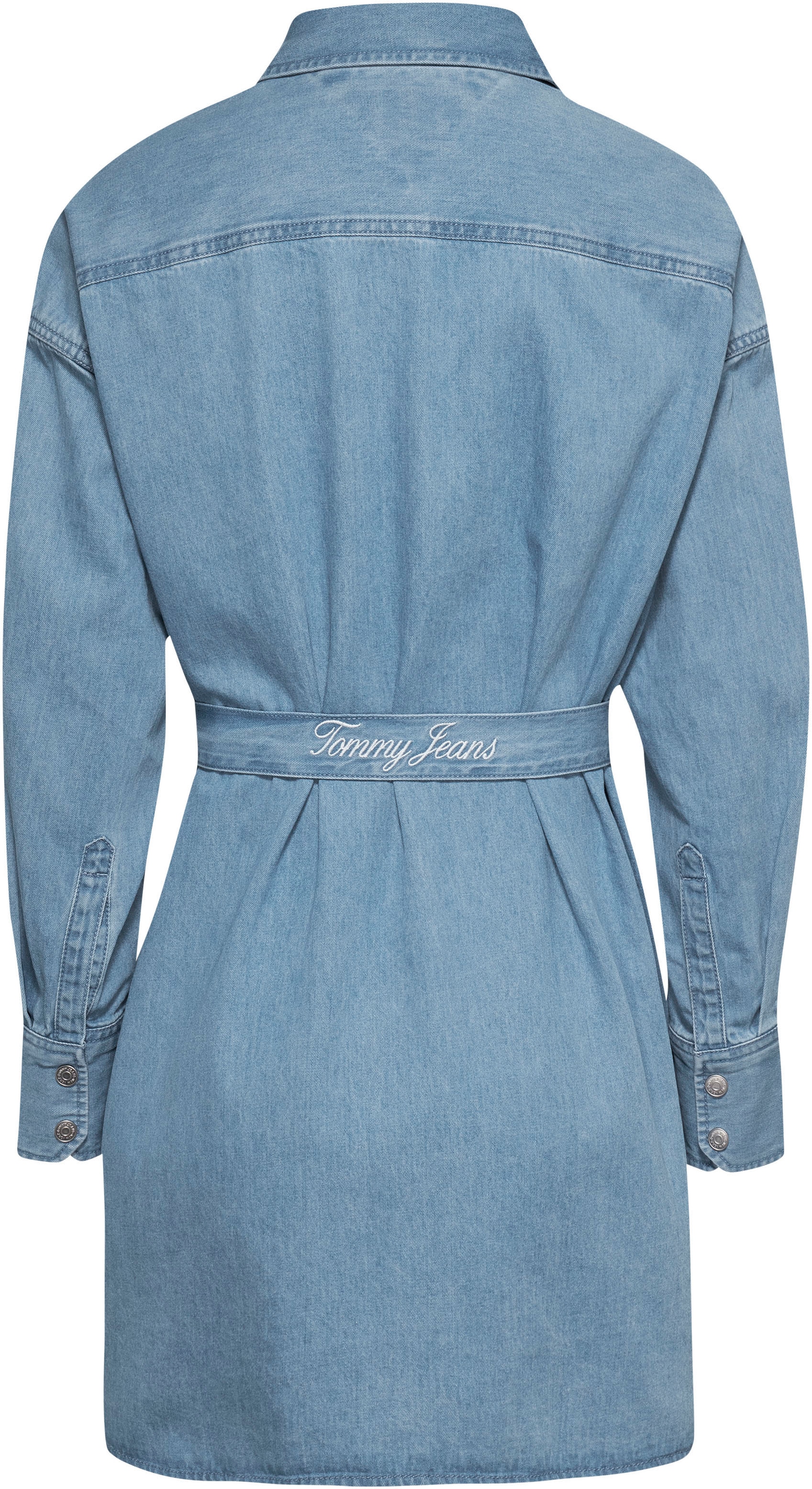 Tommy Jeans Jeanskleid »TJW BELTED DENIM SHIRT DRESS EXT«, mit Markenlabel