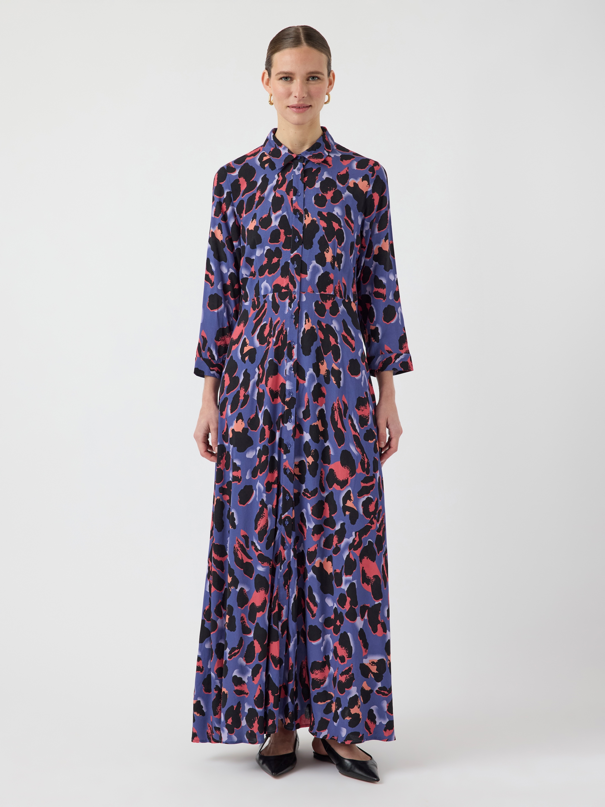 Y.A.S Hemdblusenkleid »YASSAVANNA LONG SHIRT DRESS«, Sommerkleid, mit 3/4 Ärmel