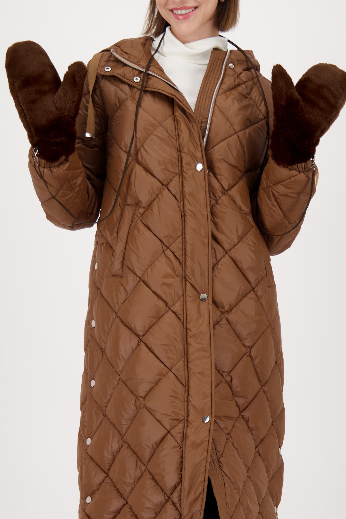 Monari Fäustlinge , Regular fit mit Fellimitat