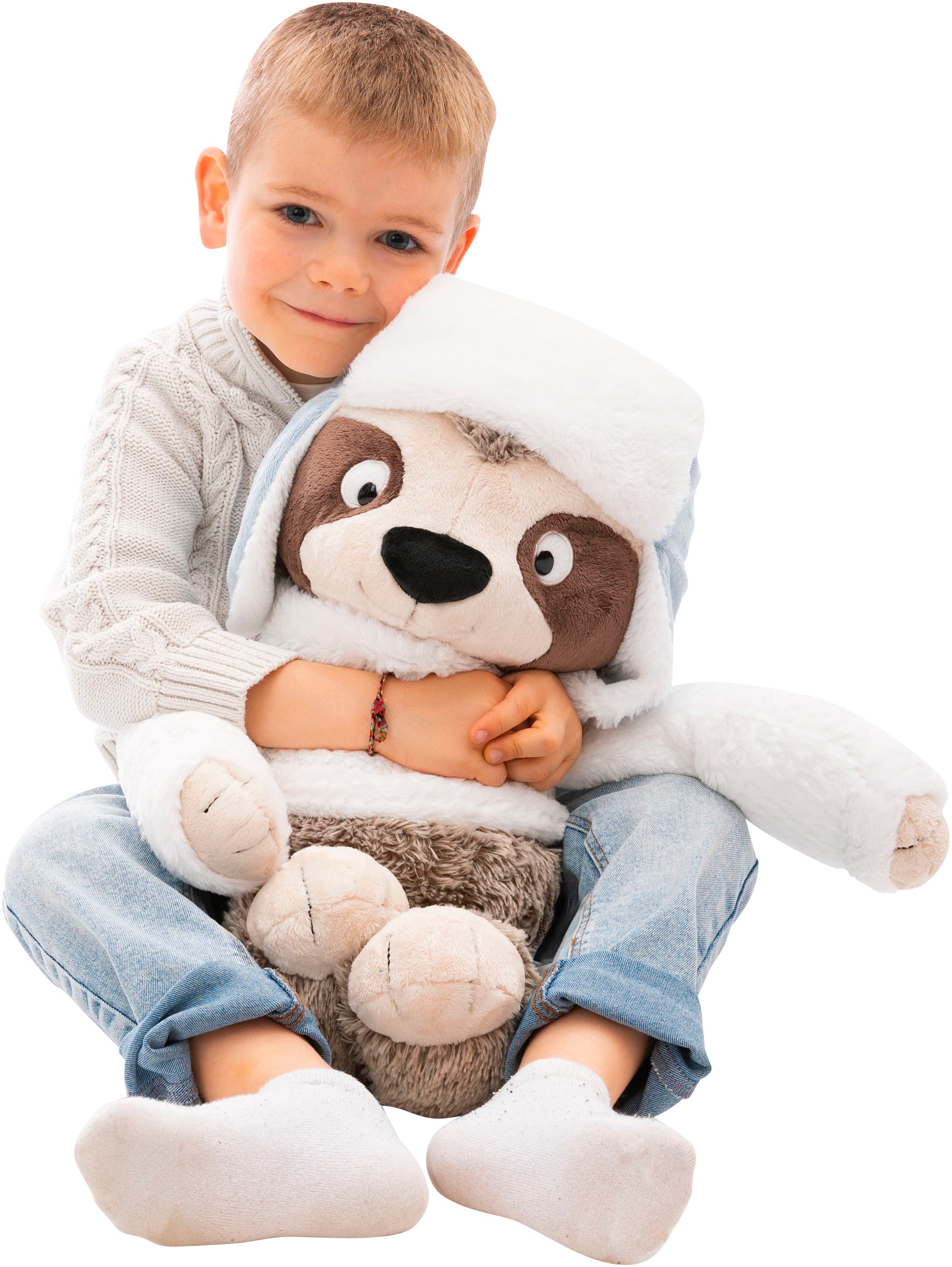 Nici Kuscheltier »Winter, Faultier Izzy Icetumbler mit Mütze, 50 cm schlenkernd« schlenkernd; enthält recyceltes Material