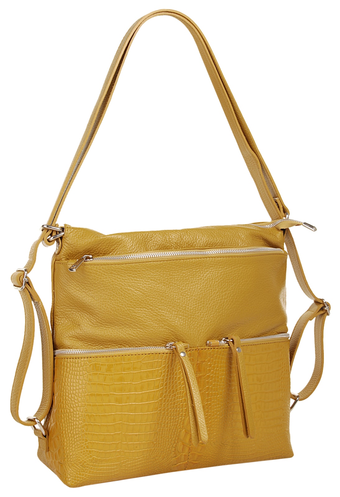 Samantha Look Umhängetasche echt Leder, Made in Italy