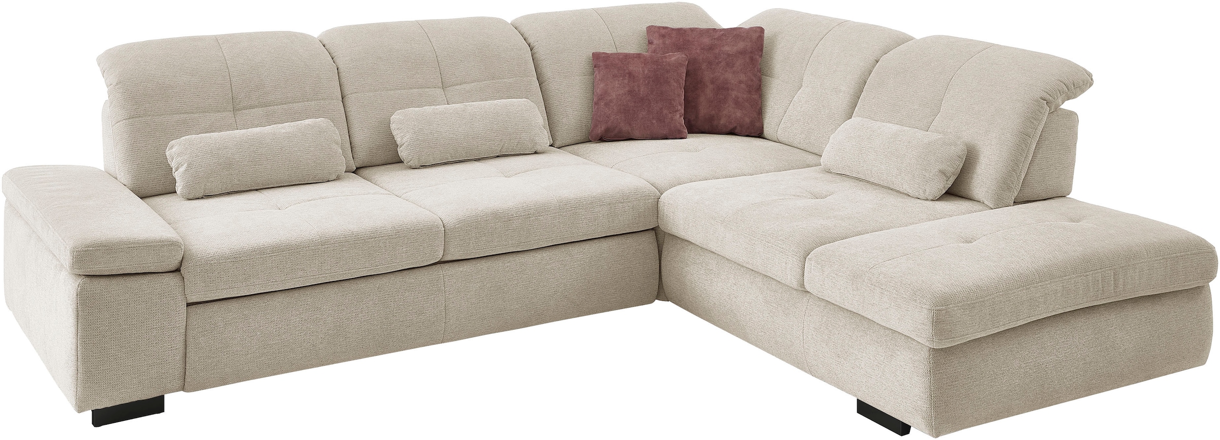 Die PlanBar Ecksofa »MP-IN16012 L-Form Kaltschaum-Polsterung« inkl. Sitztiefenverstellung, optional mit Funktionen