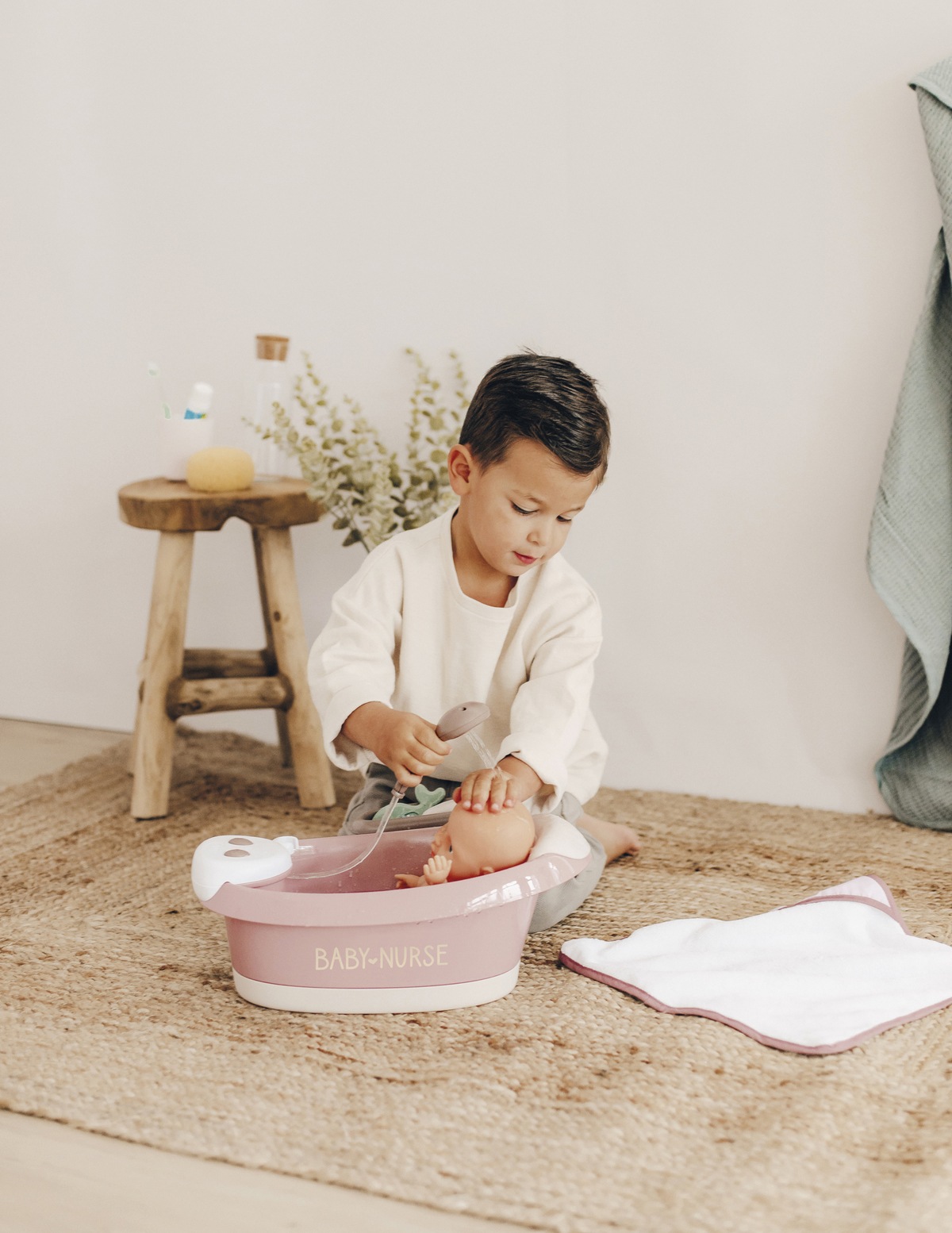 Smoby Puppen Badewanne »Baby Nurse, elektronische Puppen-Badewanne, rosa«, mit Lichteffekten