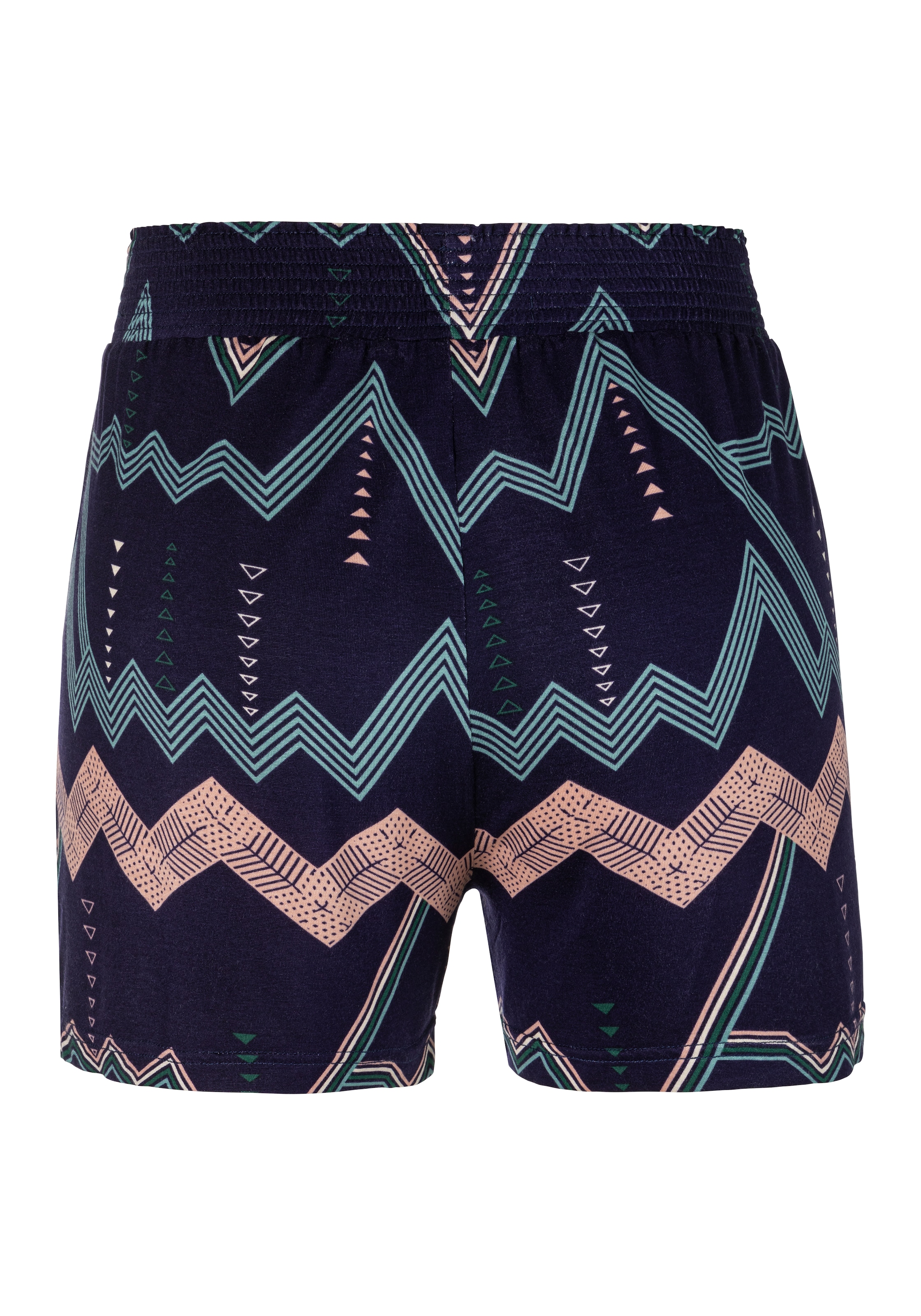 LASCANA Pyjamashorts, mit grafischem Zick-Zack Muster