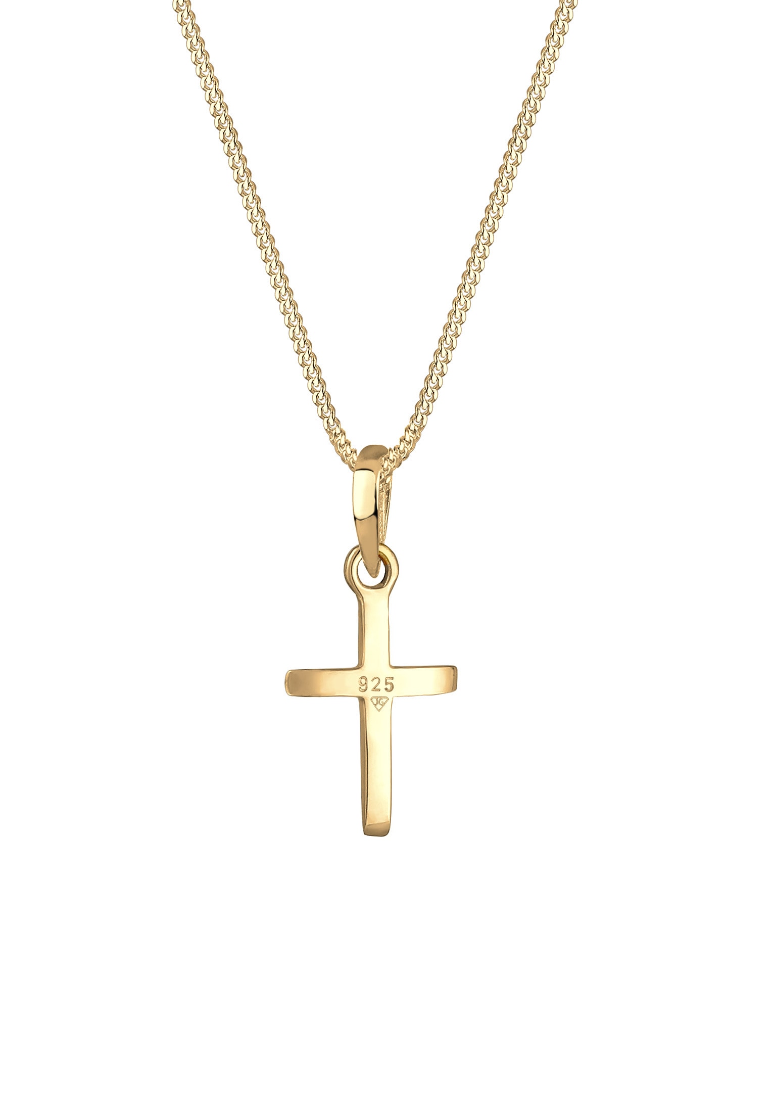 Elli Kette mit Anhänger »Halskette Kreuz Religion Stern Details 925 Silber«