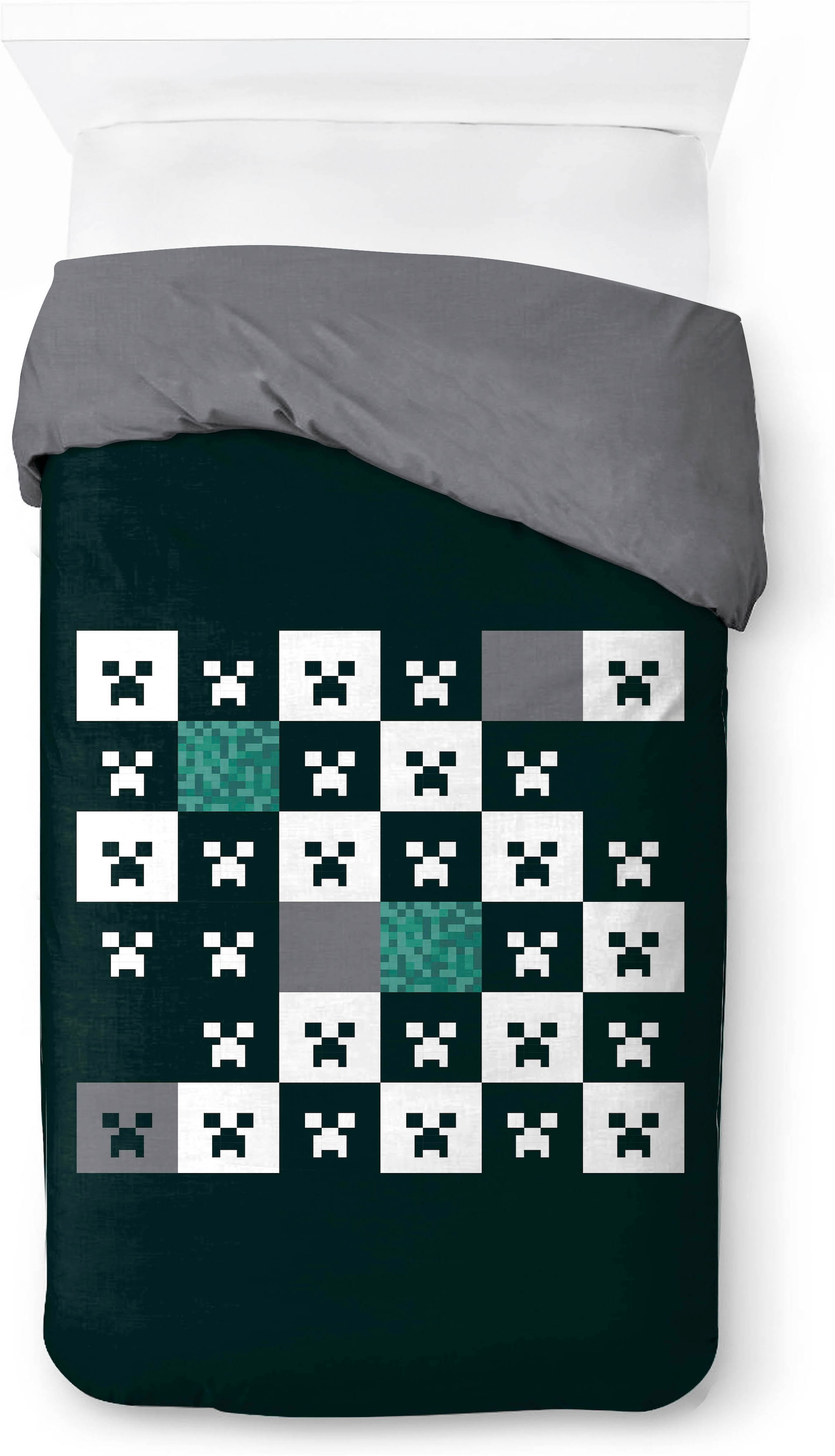 Minecraft Kinderbettwäsche »Minecraft Creeper« 2 100% Baumwolle