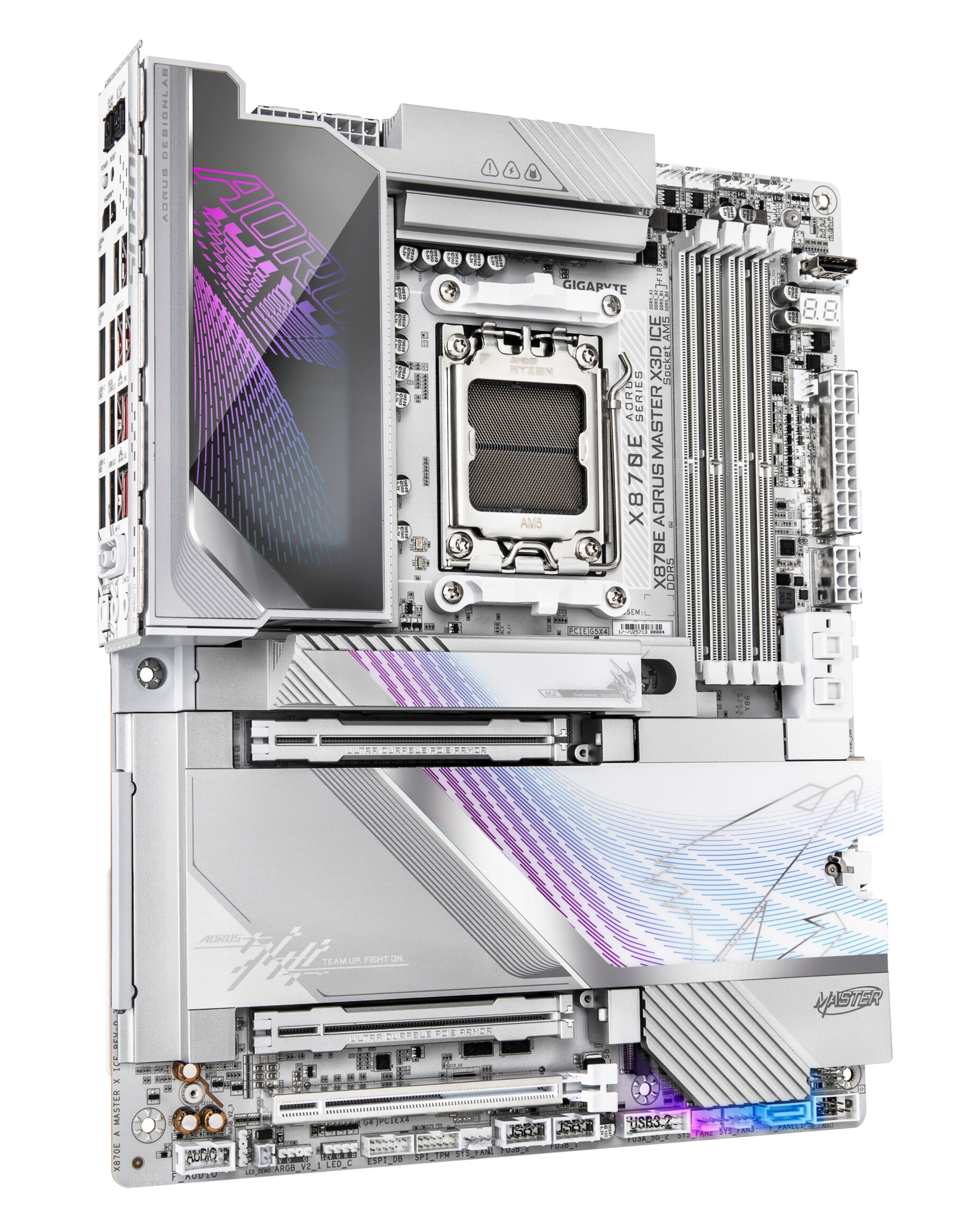 Gigabyte Mainboard »X870E AORUS MASTER X3D ICE Mainboard – Unterstützt AMD Ryzen 9000 Proz«