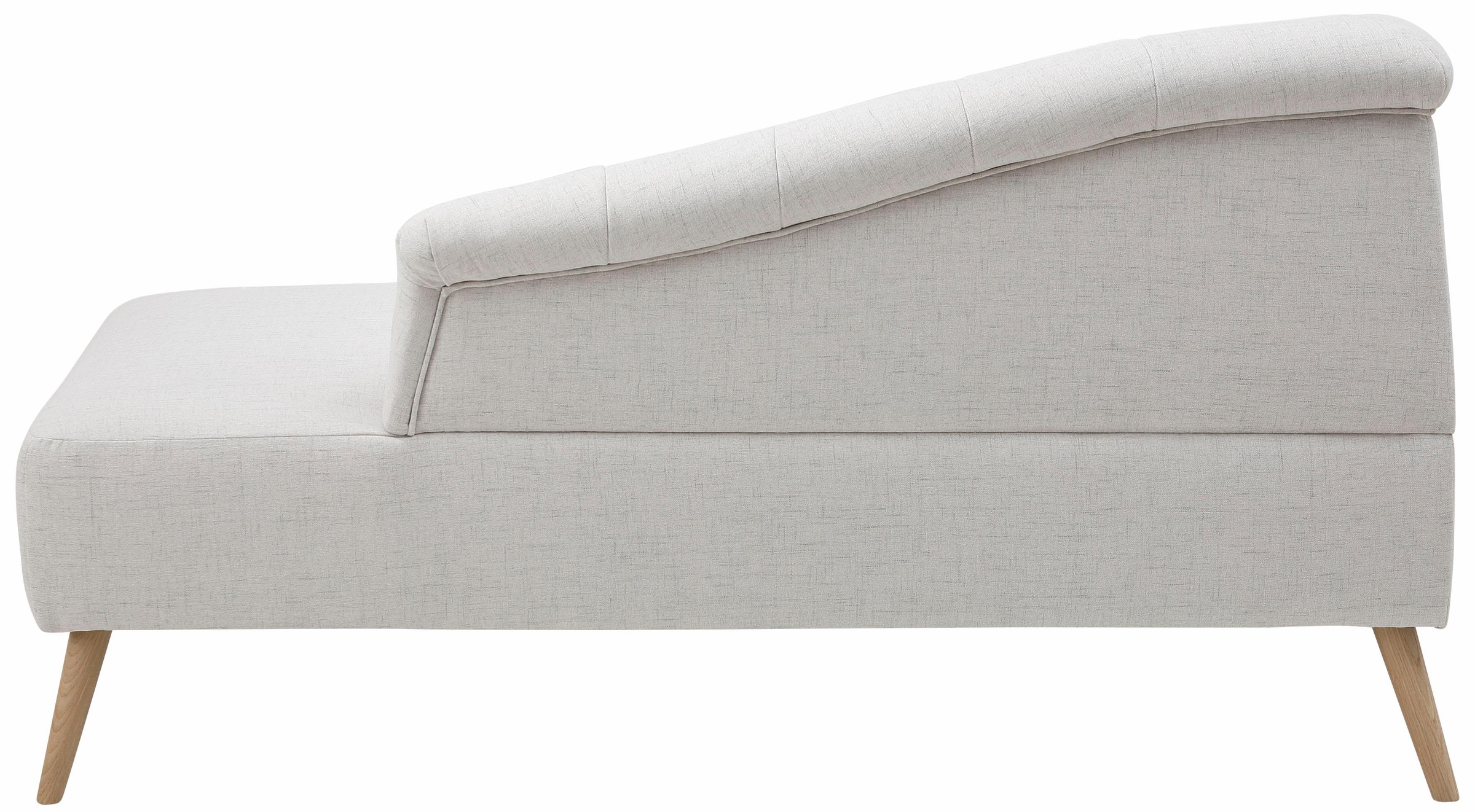 OTTO home Recamiere »Lucy, Chaiselonge mit Massivholzfüßen und Steppung,« Armlehne links und rechts bestellbar