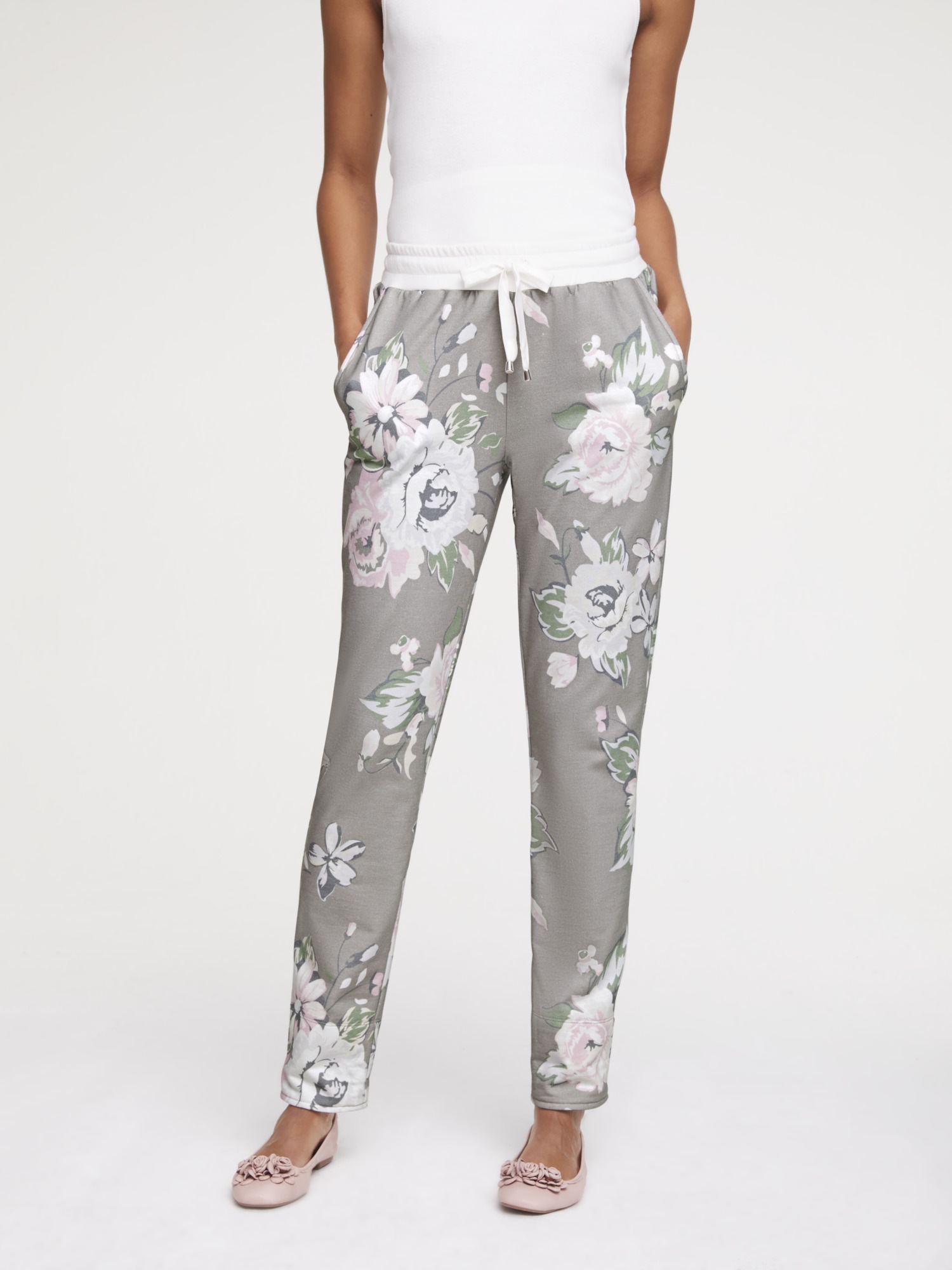 LINEA TESINI by Heine Jogginghose, mit Blumendruck