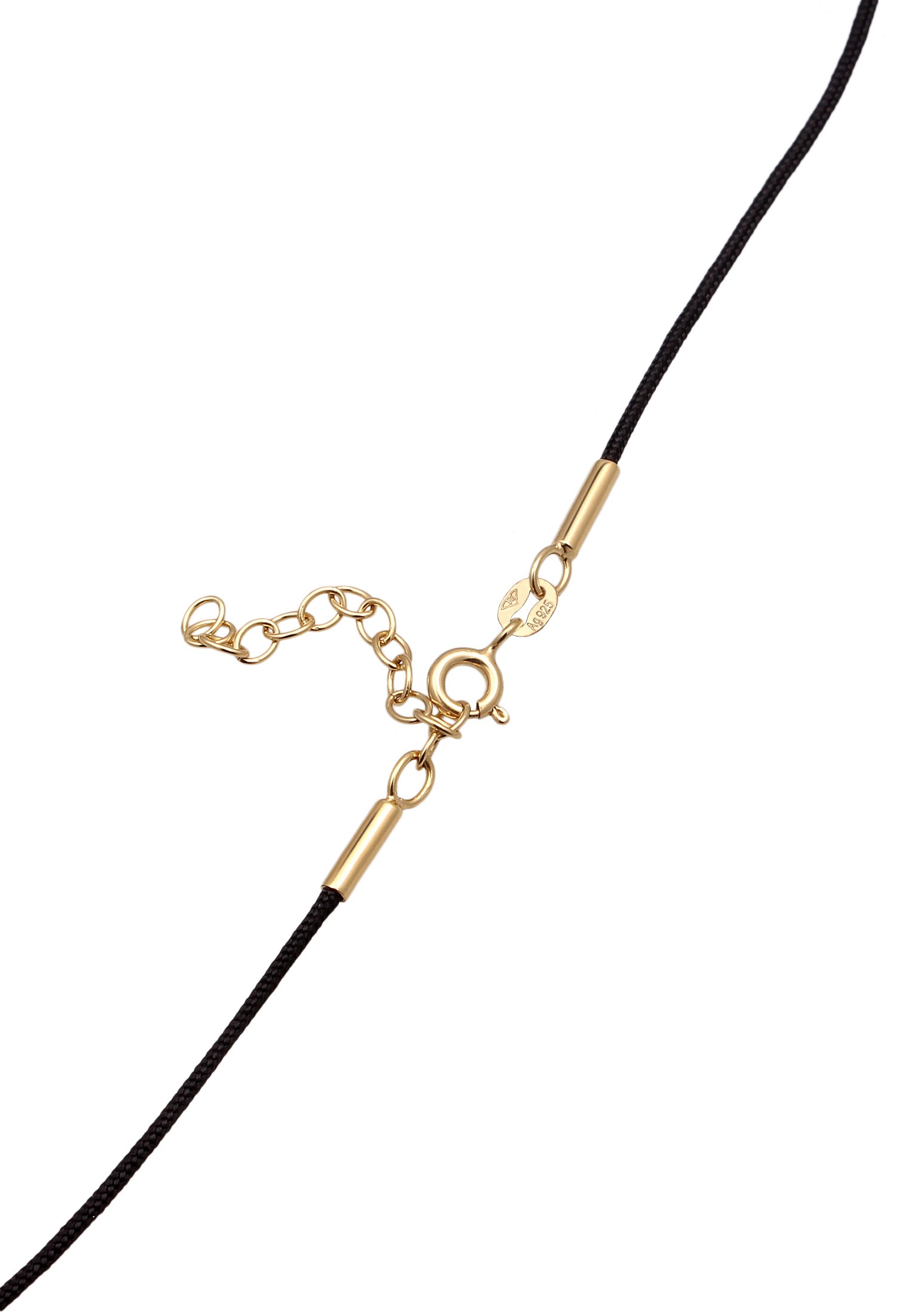 Elli Choker »Halskette Choker Nylon Anhänger Tropfen 925 Sterling Silber«