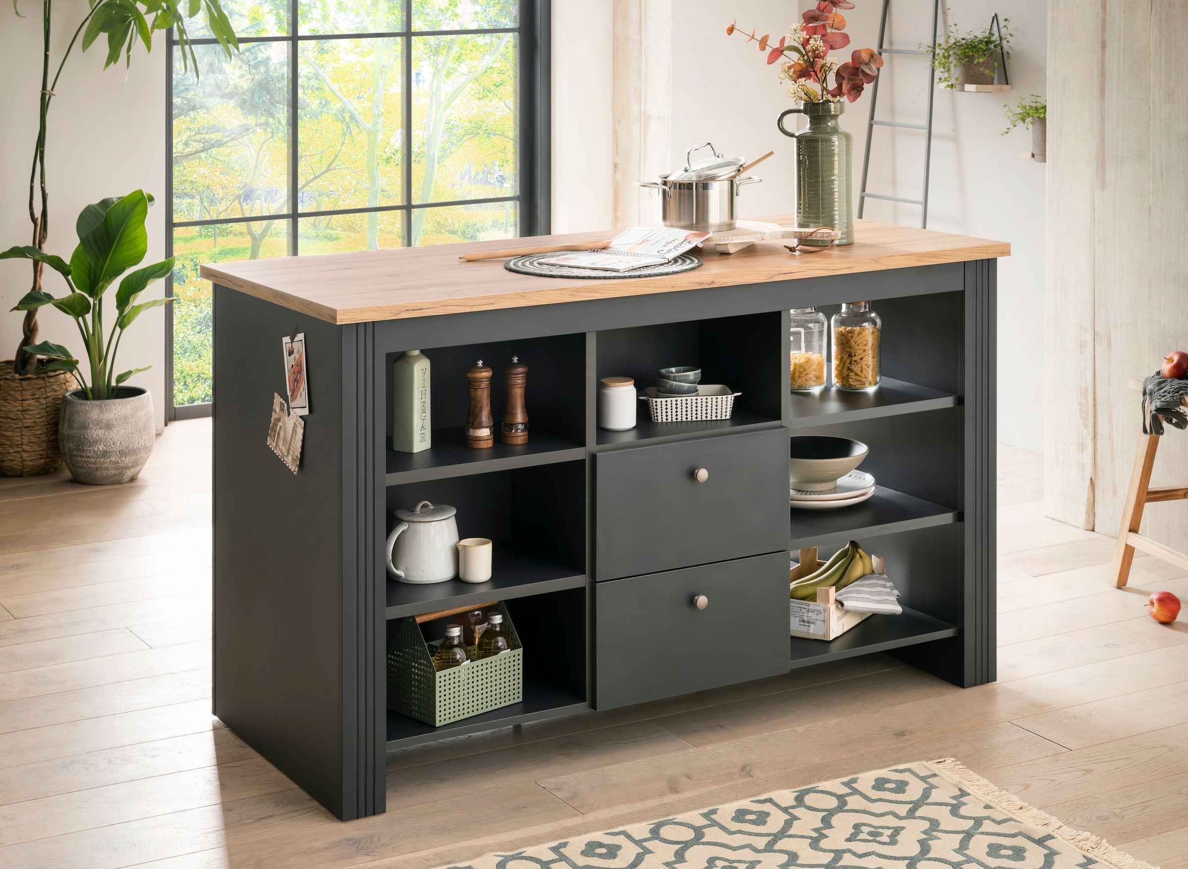 KOCHSTATION Unterschrank »KS-Westminster« Kücheninsel frei im Raum stellbar, Breite 150 cm, exclusiv by Otto