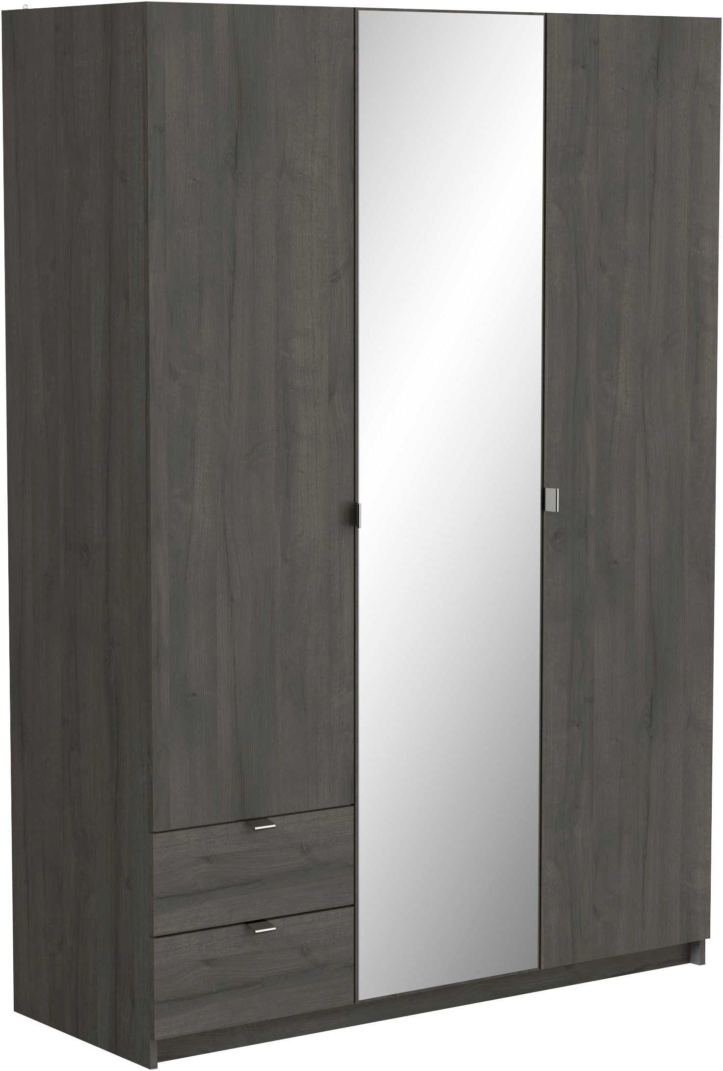 Demeyere GROUP Kleiderschrank »Mellie, mit Spiegel und 2 Schubladen, 3 Regale, 2 Kleiderstangen« H/B/ T ca. 191/134/52cm,  maximaler Stauraum, Made in France