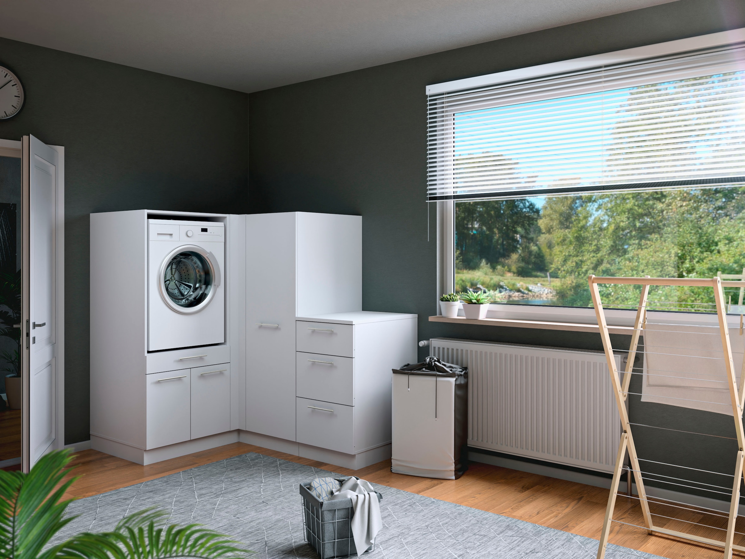 Laundreezy Mehrzweckschrank-Set »Laundreezy, 3-tlg. Mehrzweckschrank-Set B/H/T 150/162/68 cm« 3 Stk. tlg.
