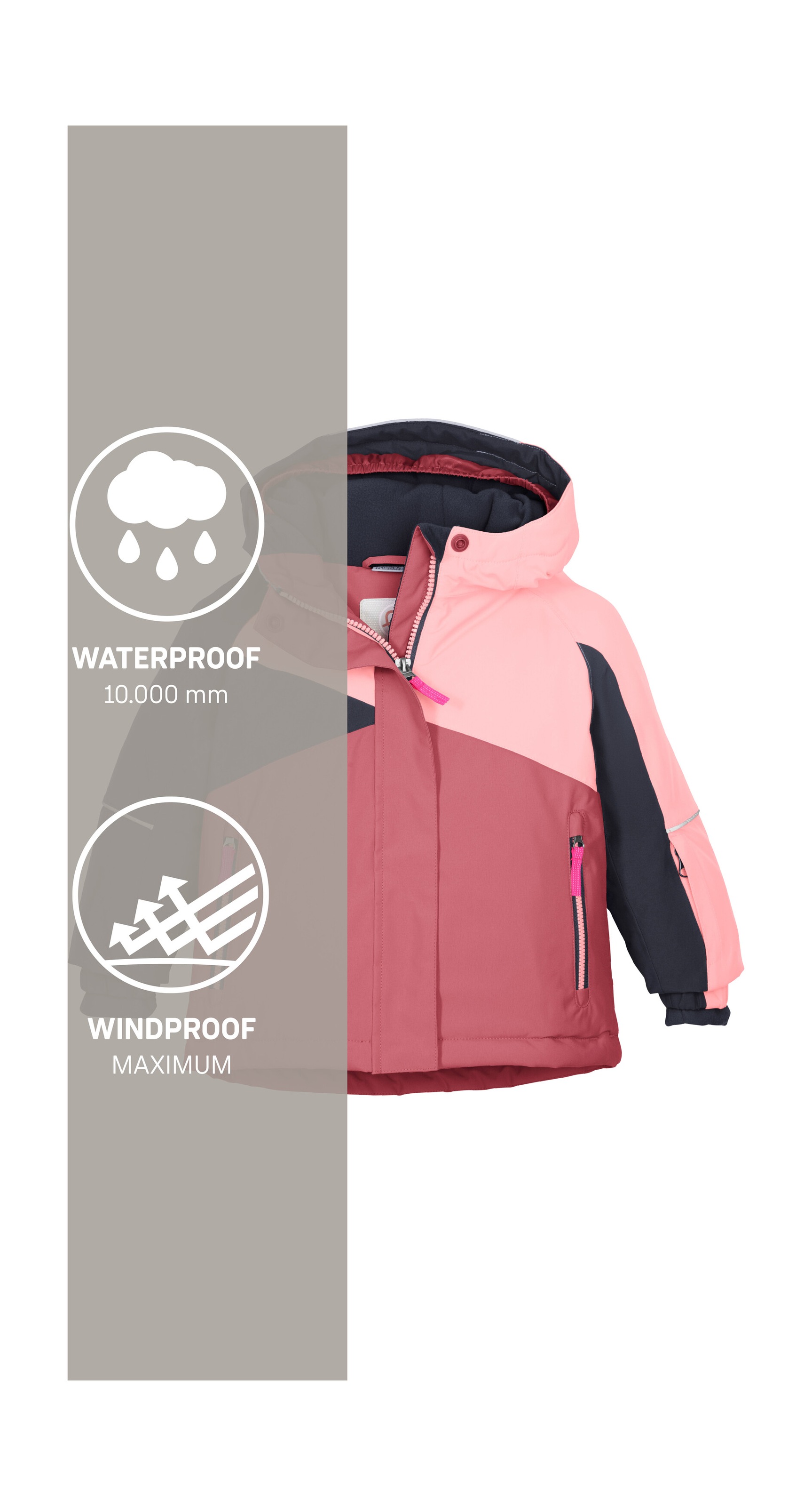 first instinct by killtec Skijacke »FISW 41 MNS SKI JCKT«, Wind- und wasserdichte Kinderjacke, verlängerbare Ärmel, PFAS-frei imprägniert