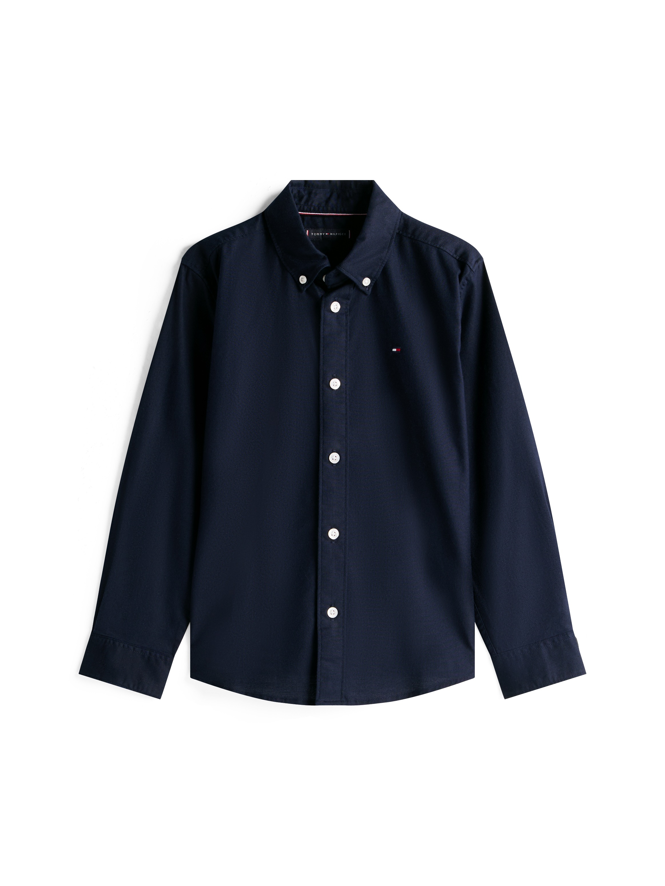 Tommy Hilfiger Langarmhemd Kinder bis 16 Jahre mit Button-Down-Kragen