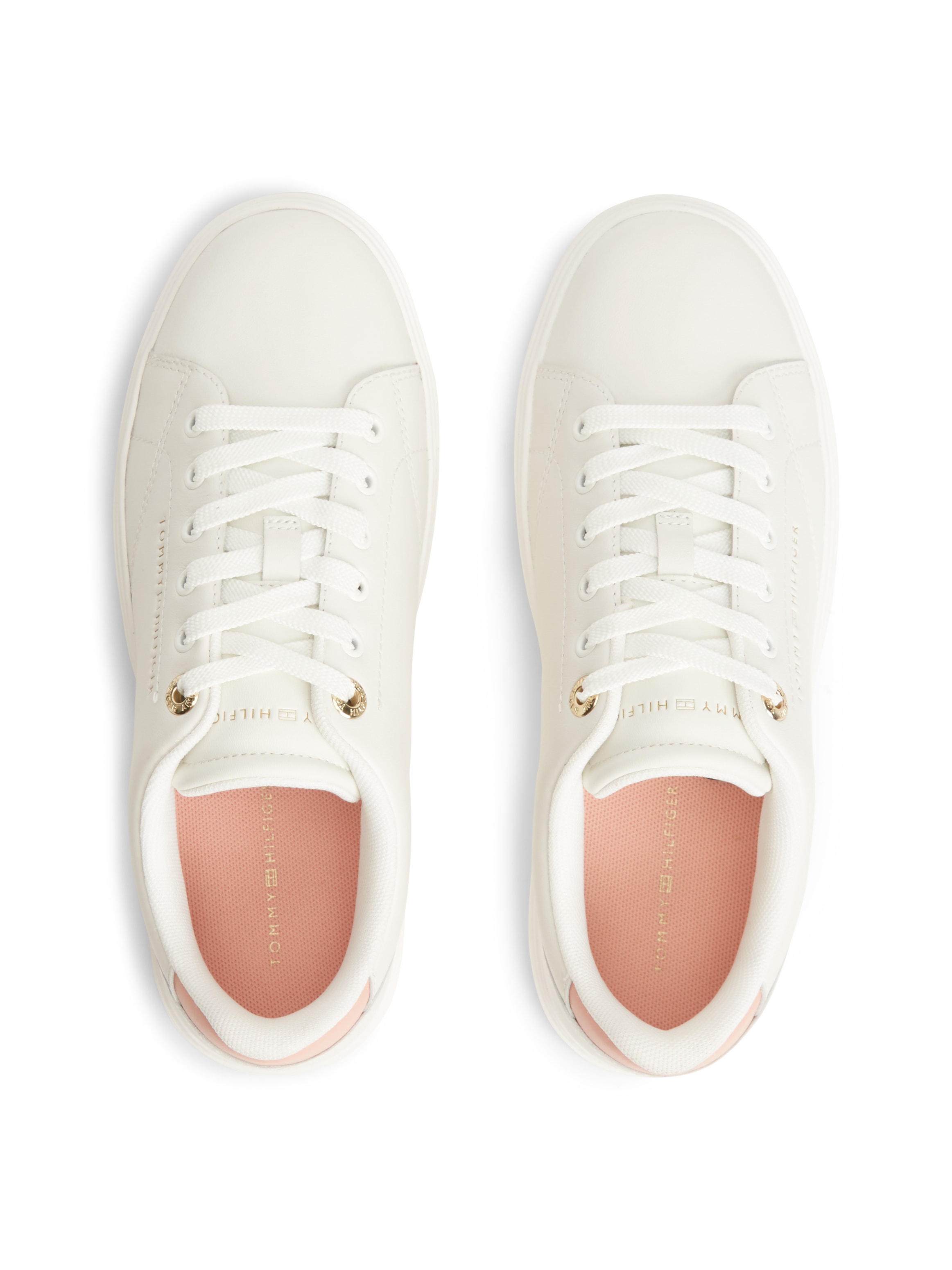Tommy Hilfiger Plateausneaker »TH CHIC SNEAKER«  Freizeitschuh, Halbschuh, Schnürschuh mit Ziernähten